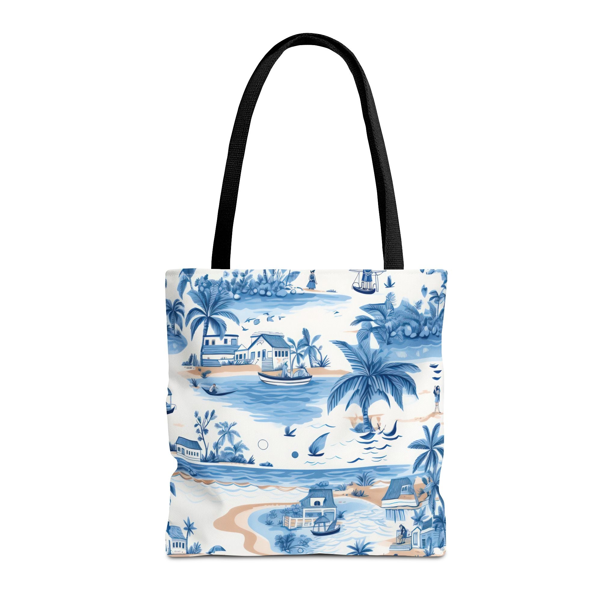 tropical Blue- Coastal Blue Tote Bag - Beach Vibes, Summer Travel, Eco-Friendly Shopping, Vacation Essentials, Gift for Ocean Lovers