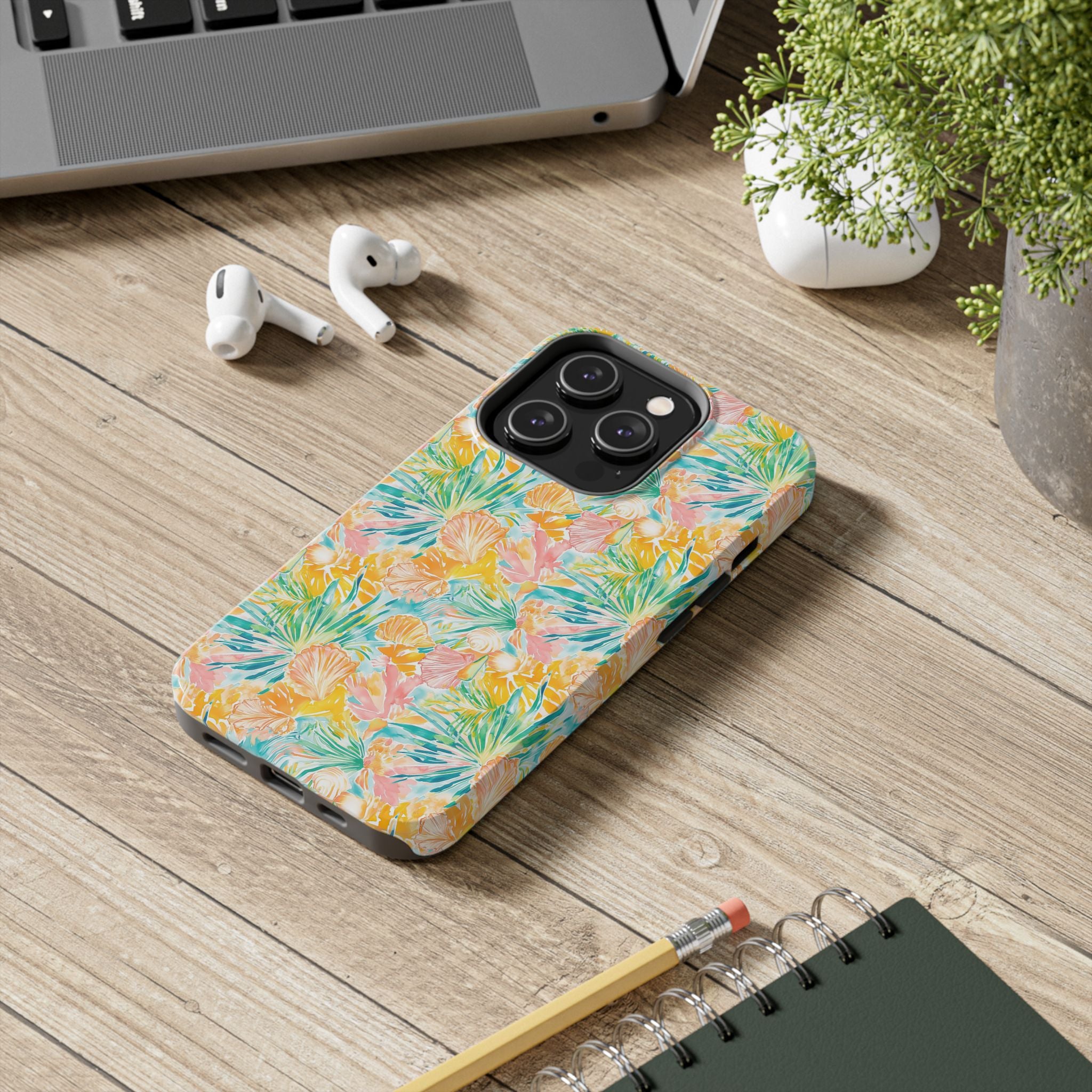 Neon Tropics- Tough Phone Cases, Floral Phone Covers, Summer Accessories, Stylish Phone Protection, Gifts for Her
