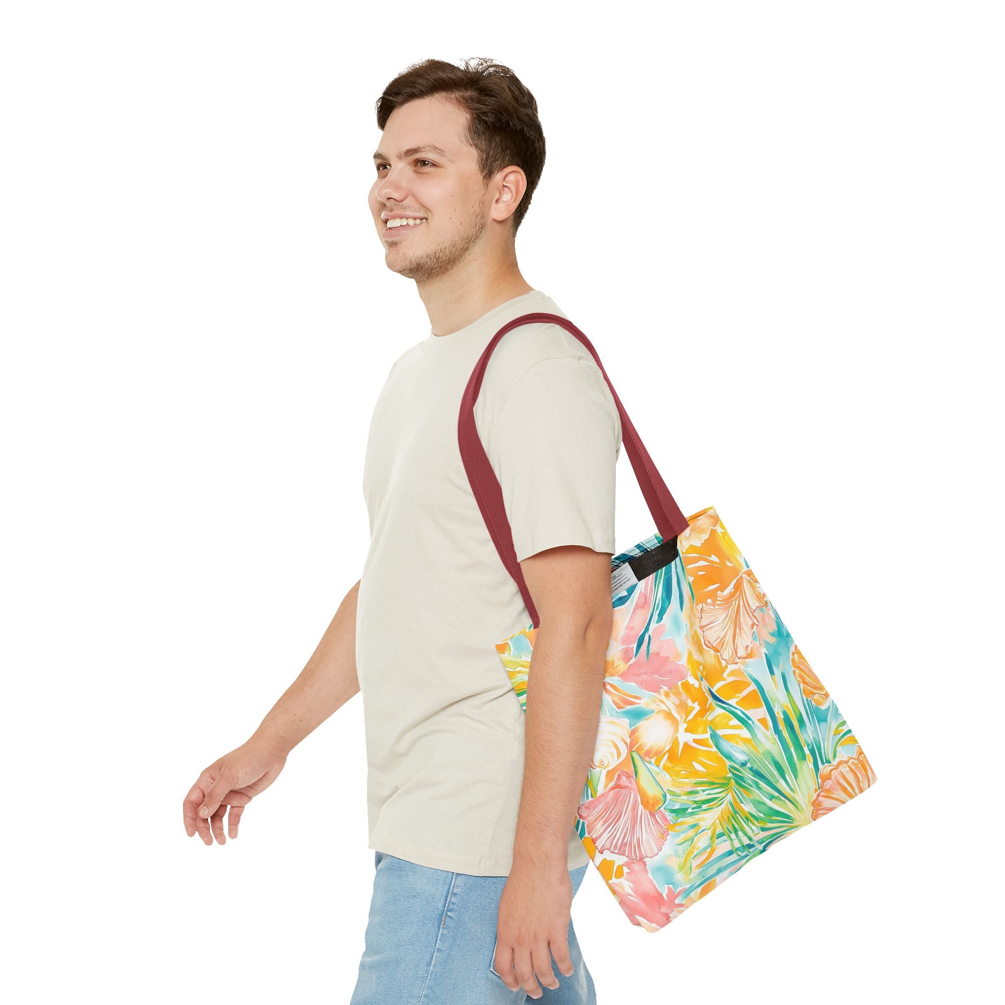 Neon Tropics Floral Tote Bag - Beach Bag, Shopping Tote, Eco-Friendly Gift, Summer Accessories, Unique Handbag