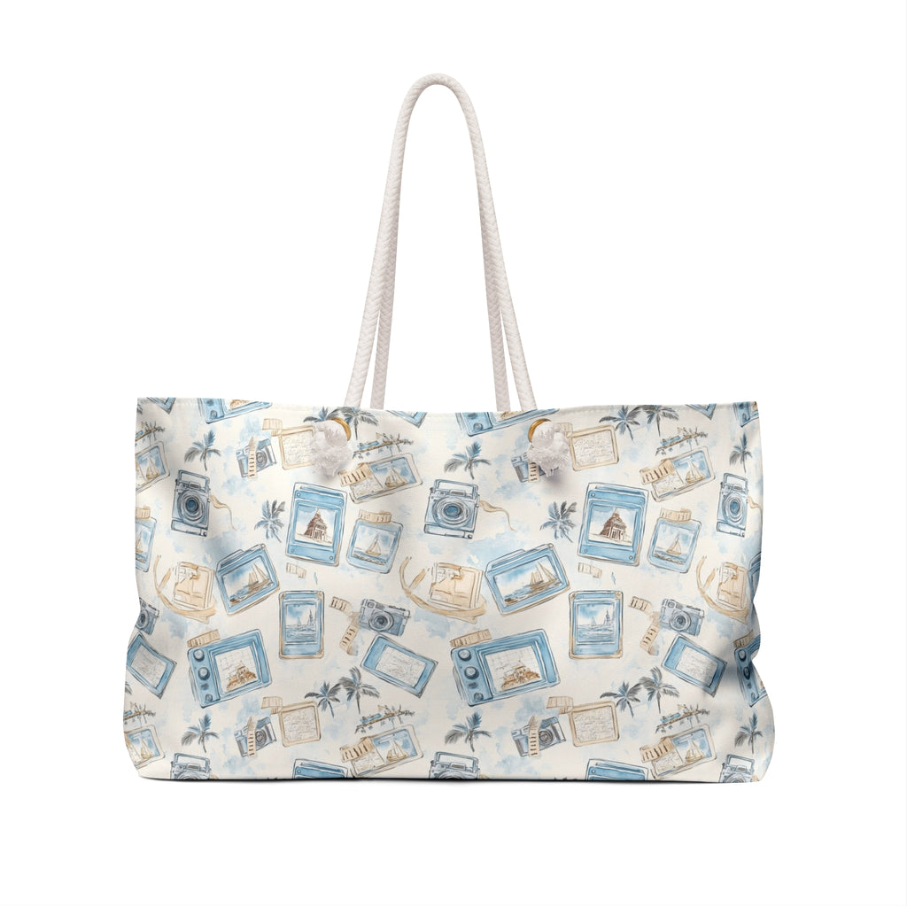 Vintage Vacay Weekender Tote Bag, Beach Bag, Beach Tote, Large tote bag, Vacation Bag, Bridesmaid Gift