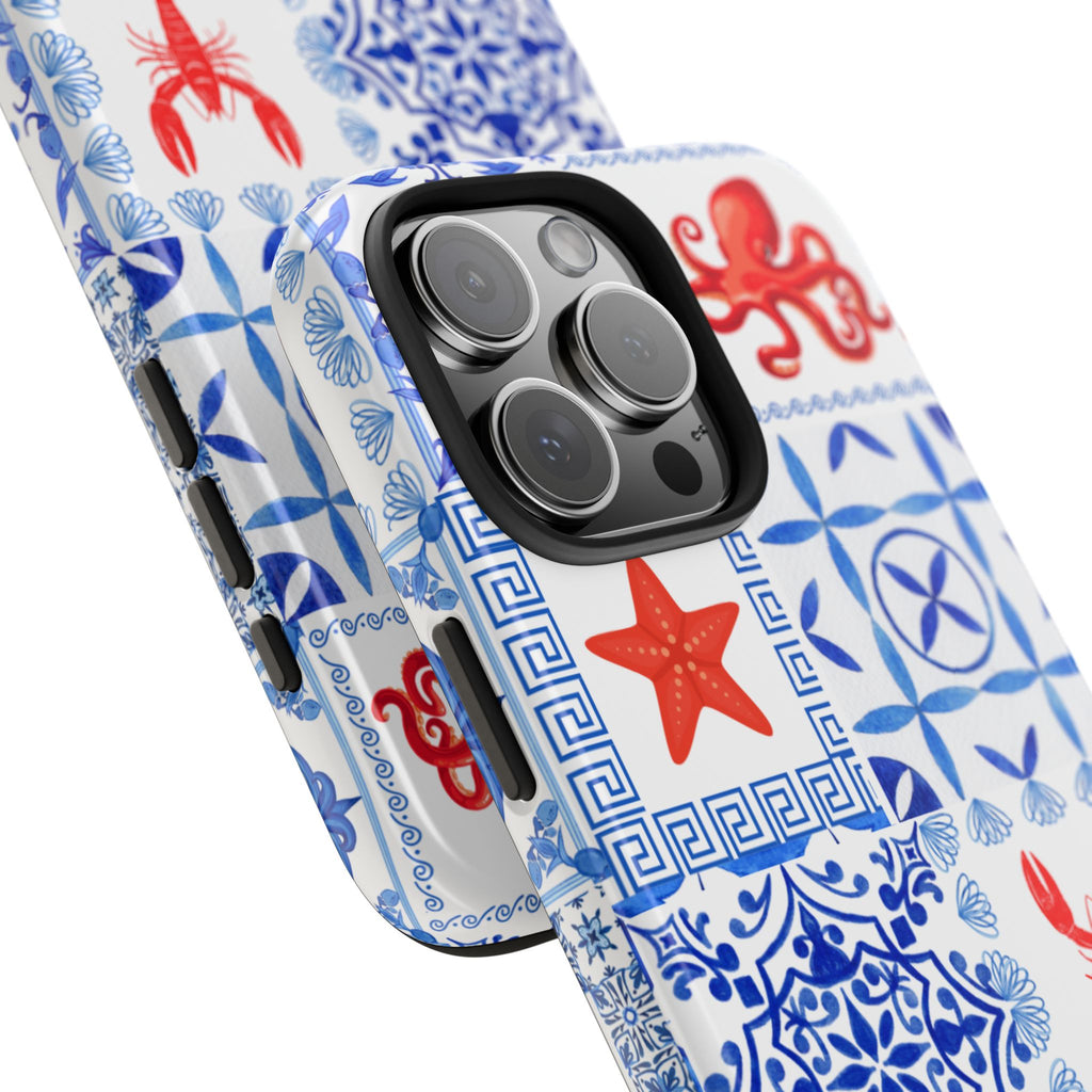 Greek Sea- Coastal Chic Phone Case - Nautical Sea Life Design, Marine Themed Tough Case, Ocean Lover Gift, Beach Decor, Summer Vibes