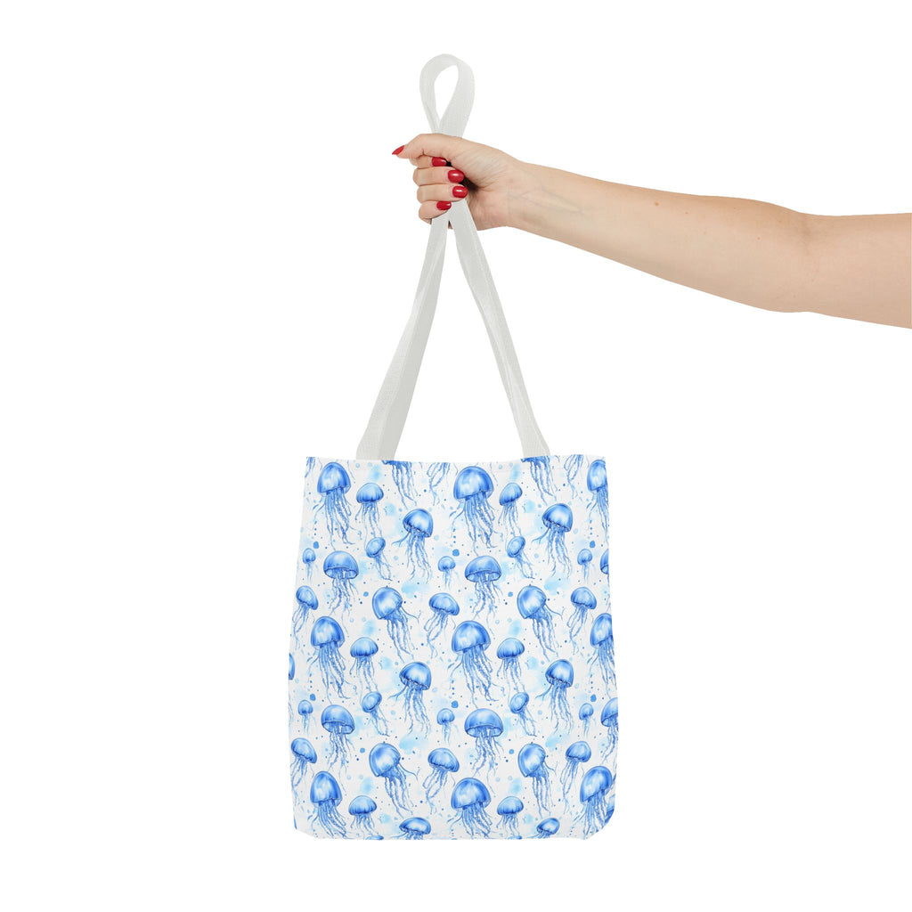 Blue Jellyfish Tote Bag - Ocean-Inspired Carryall, Beach Bag, Eco-Friendly Shopping Tote, Perfect Gift for Sea Lovers