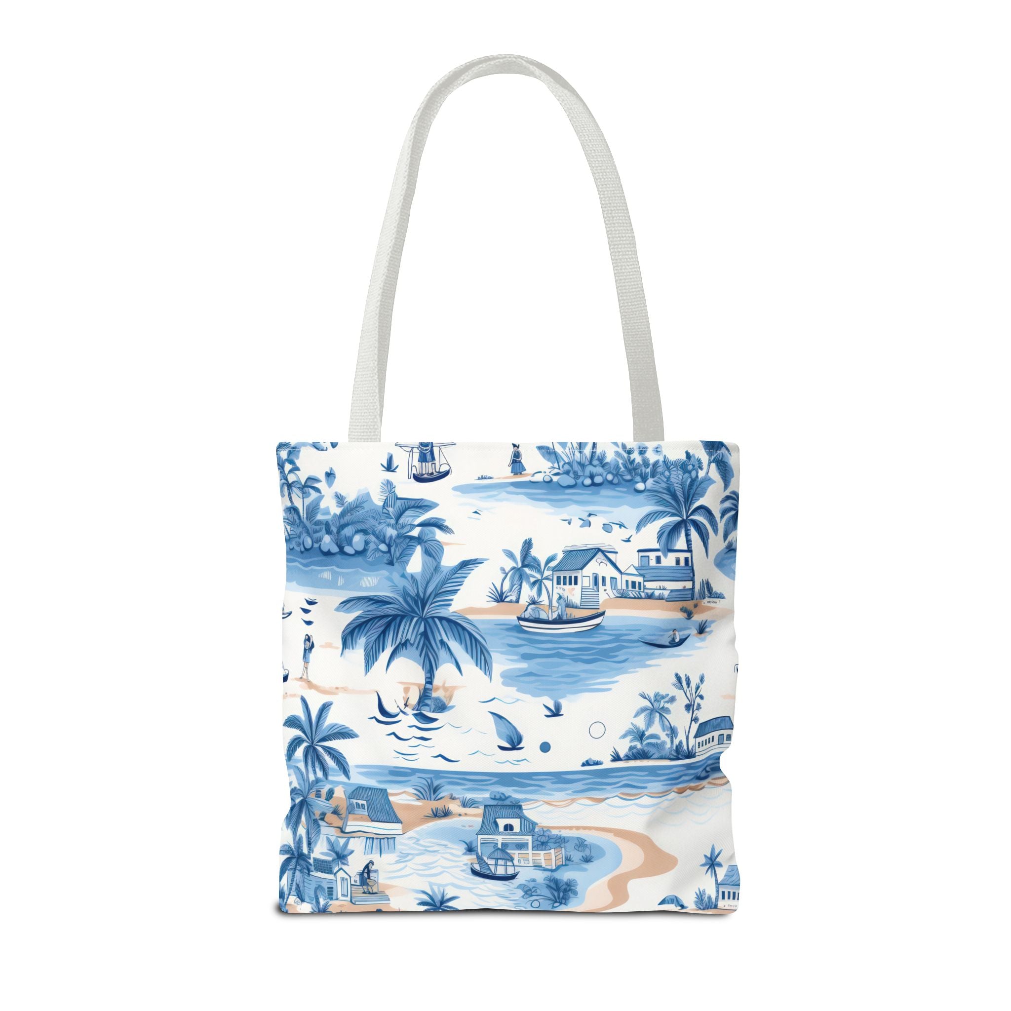 tropical Blue- Coastal Blue Tote Bag - Beach Vibes, Summer Travel, Eco-Friendly Shopping, Vacation Essentials, Gift for Ocean Lovers