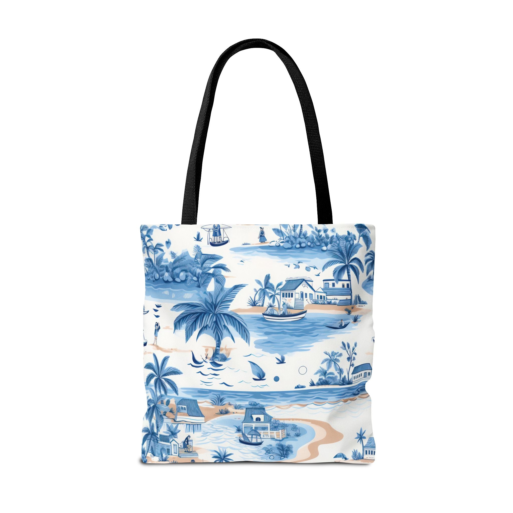 tropical Blue- Coastal Blue Tote Bag - Beach Vibes, Summer Travel, Eco-Friendly Shopping, Vacation Essentials, Gift for Ocean Lovers