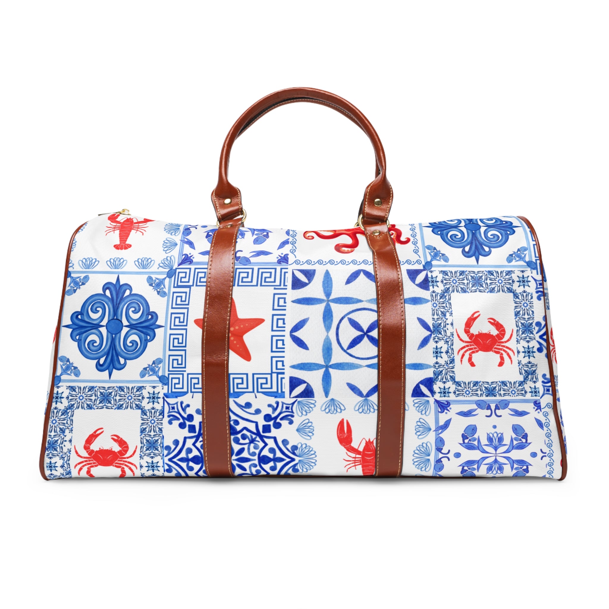 Greek Sea- Waterproof Travel Bag for Adventurous Souls, Weekend Getaways, Beach Trips, Vacation Essentials, Stylish Overnight Bag
