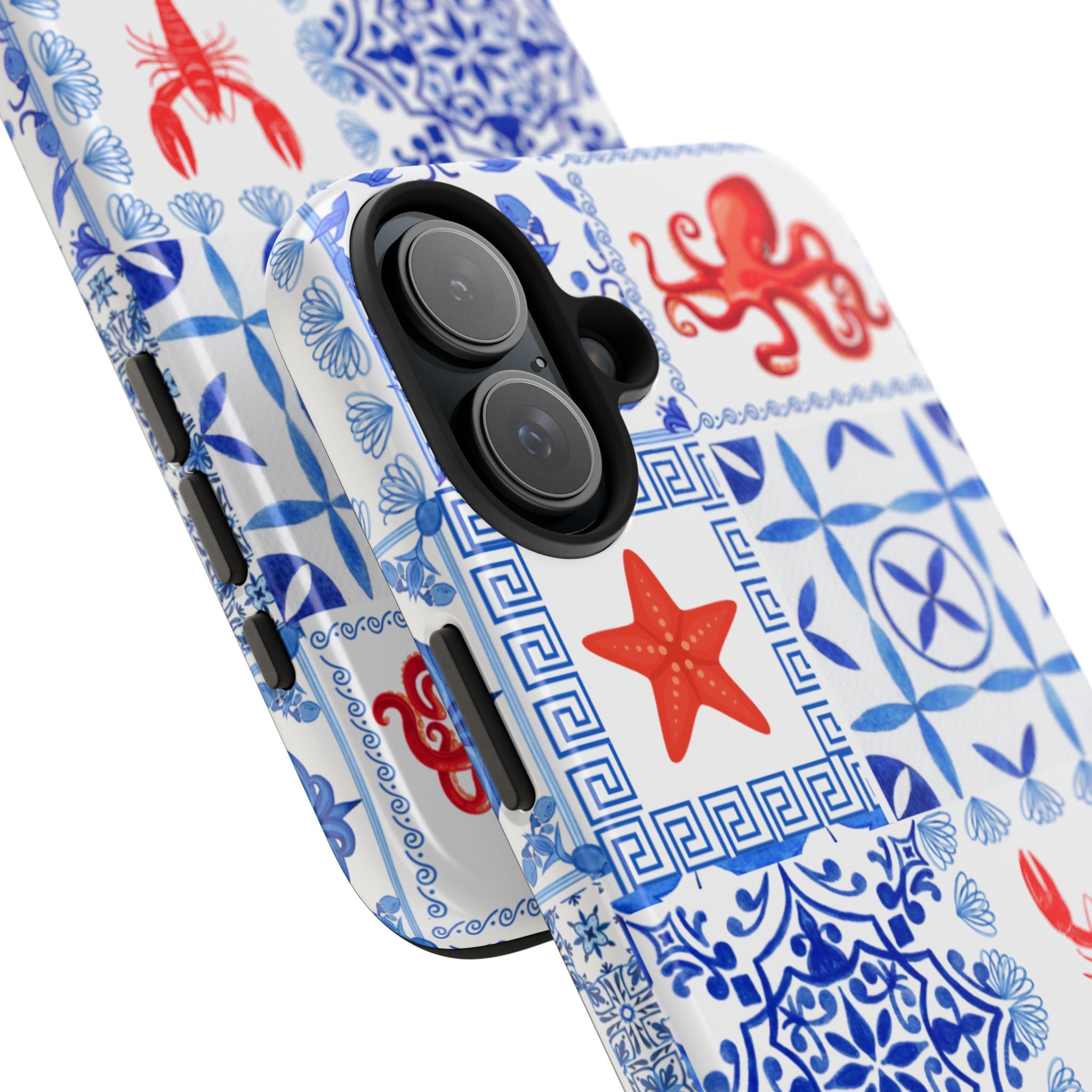 Greek Sea- Coastal Chic Phone Case - Nautical Sea Life Design, Marine Themed Tough Case, Ocean Lover Gift, Beach Decor, Summer Vibes