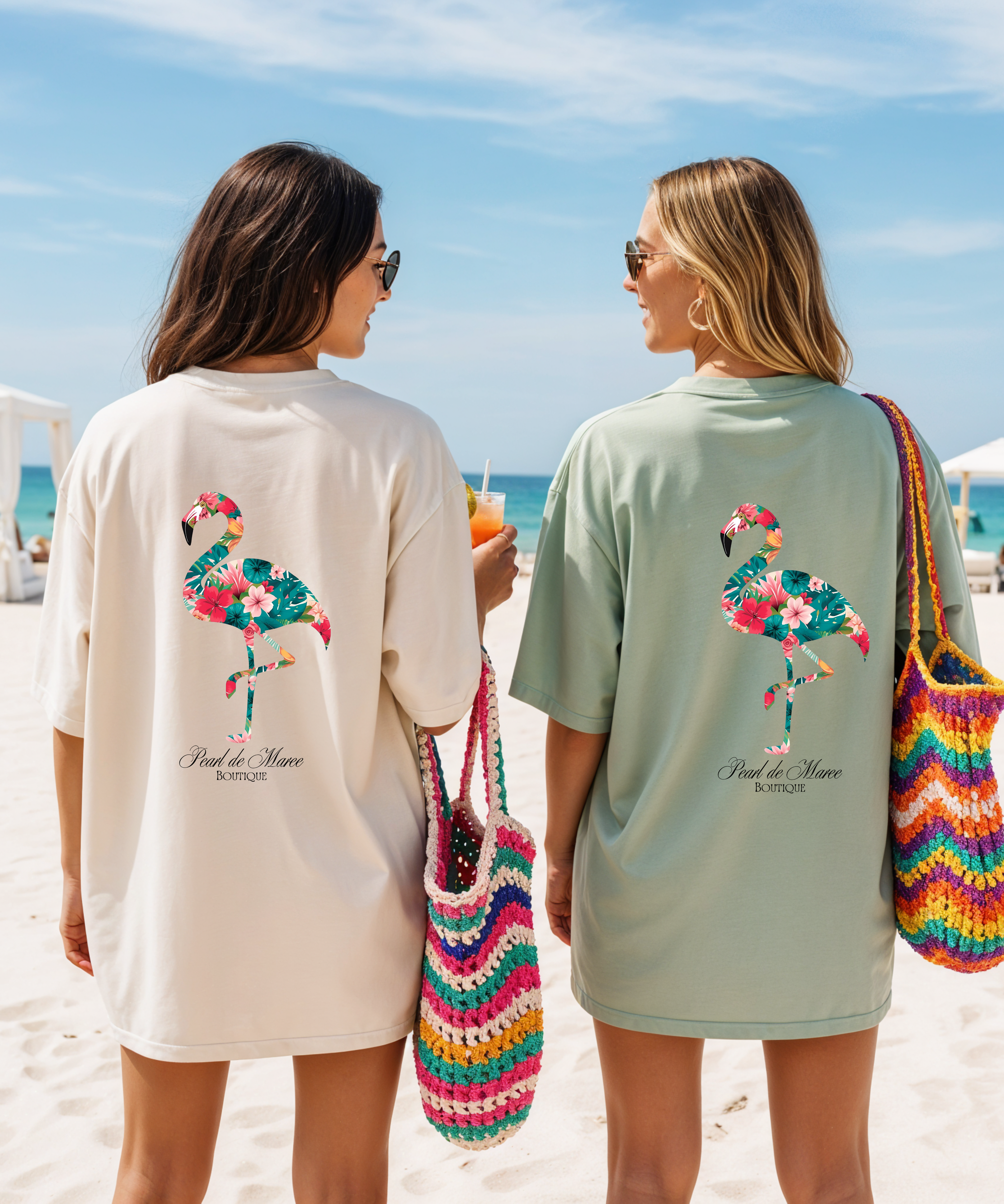 Tropical Flamingo T-Shirt, Summer Shirt, Gift For Women, Beach Shirt, Summer Women Shirt