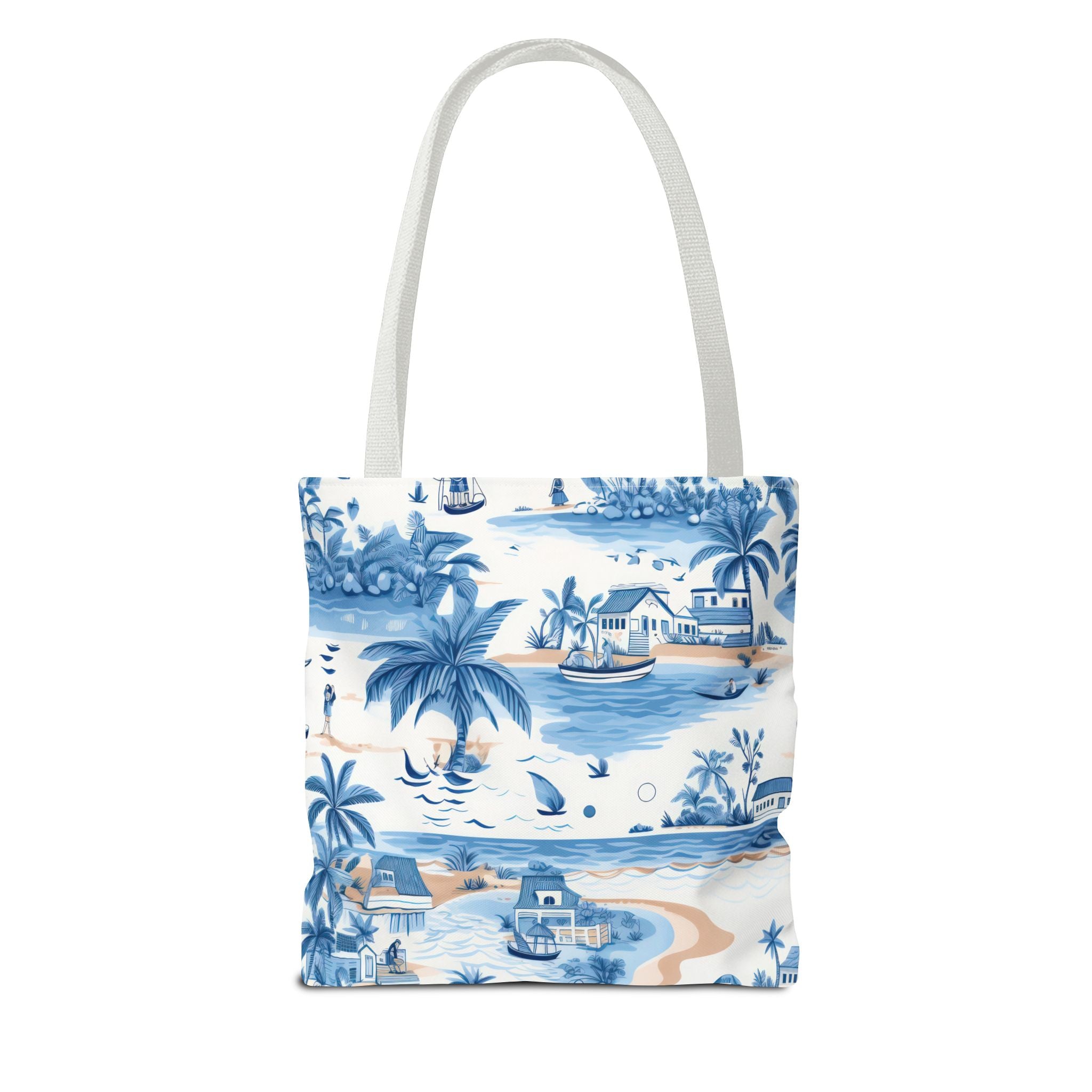 tropical Blue- Coastal Blue Tote Bag - Beach Vibes, Summer Travel, Eco-Friendly Shopping, Vacation Essentials, Gift for Ocean Lovers