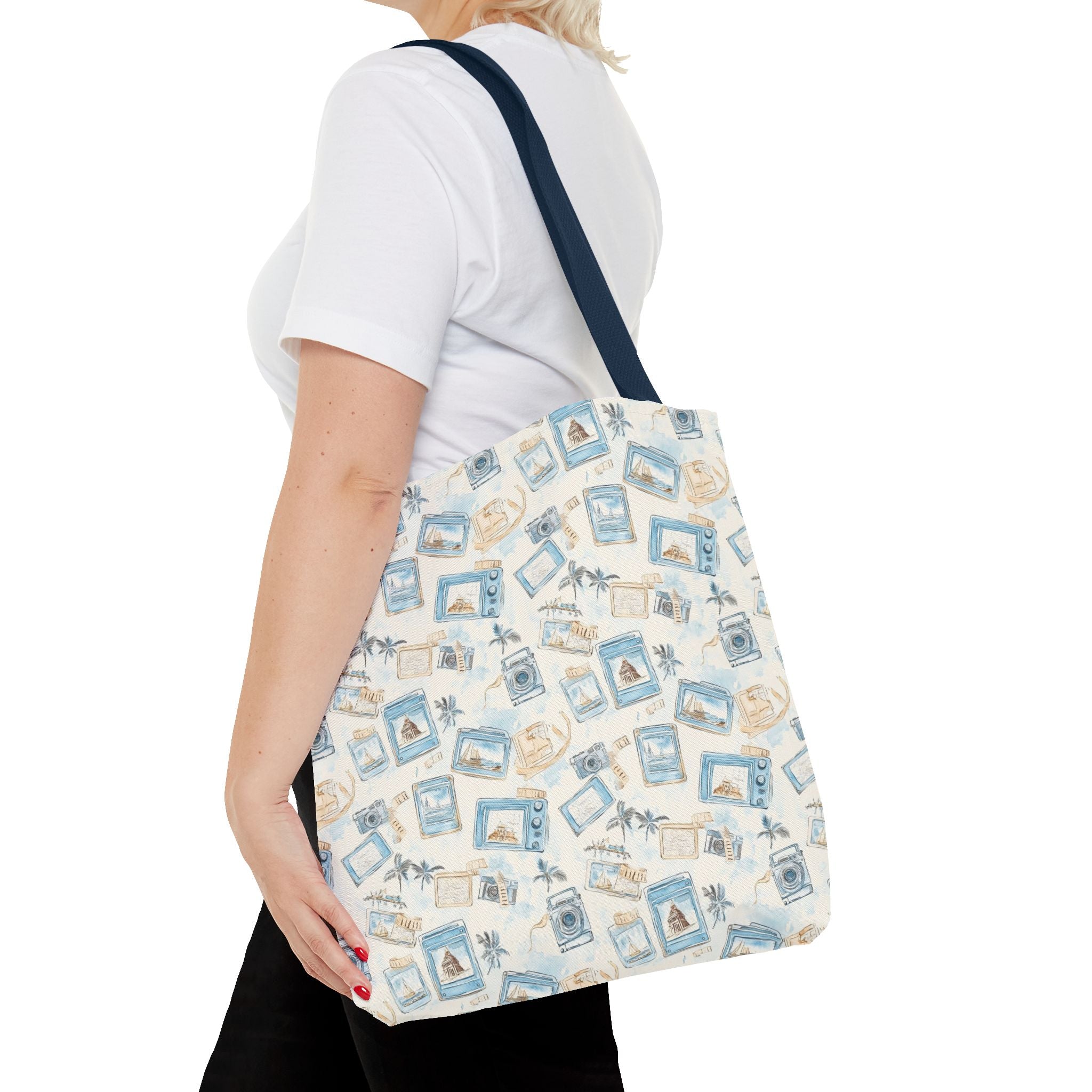 Vintage Vacay- Beach Vibes Tote Bag, Ocean Tote, Summer Accessories, Vacation Ready Bag, Coastal Shopping Bag, Gift for Travelers
