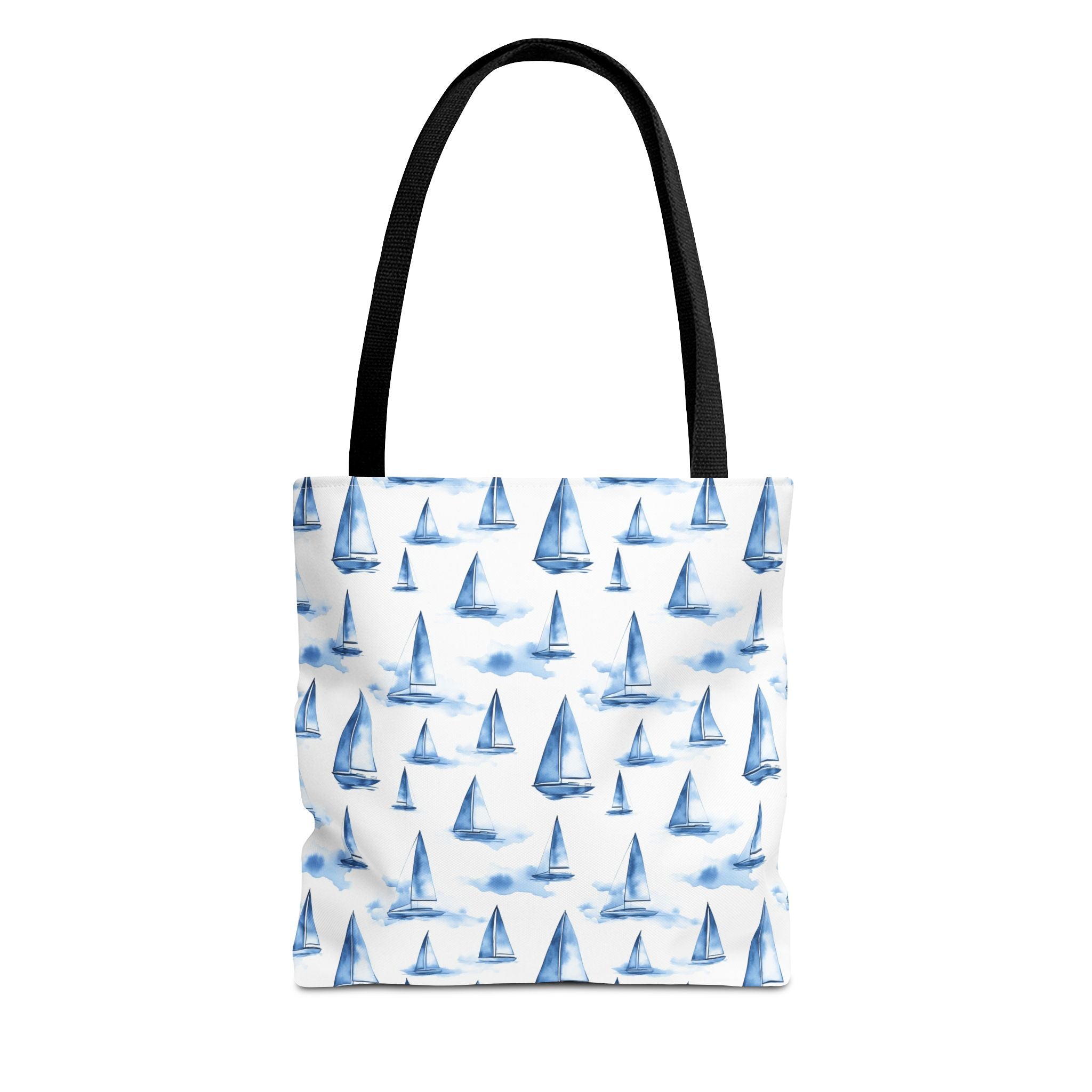 Blue Sail Boat - Nautical Tote Bag, Sailboat Shopping Bag, Beach Tote, Gift for Sailors, Vacation Accessory, Summer Bag