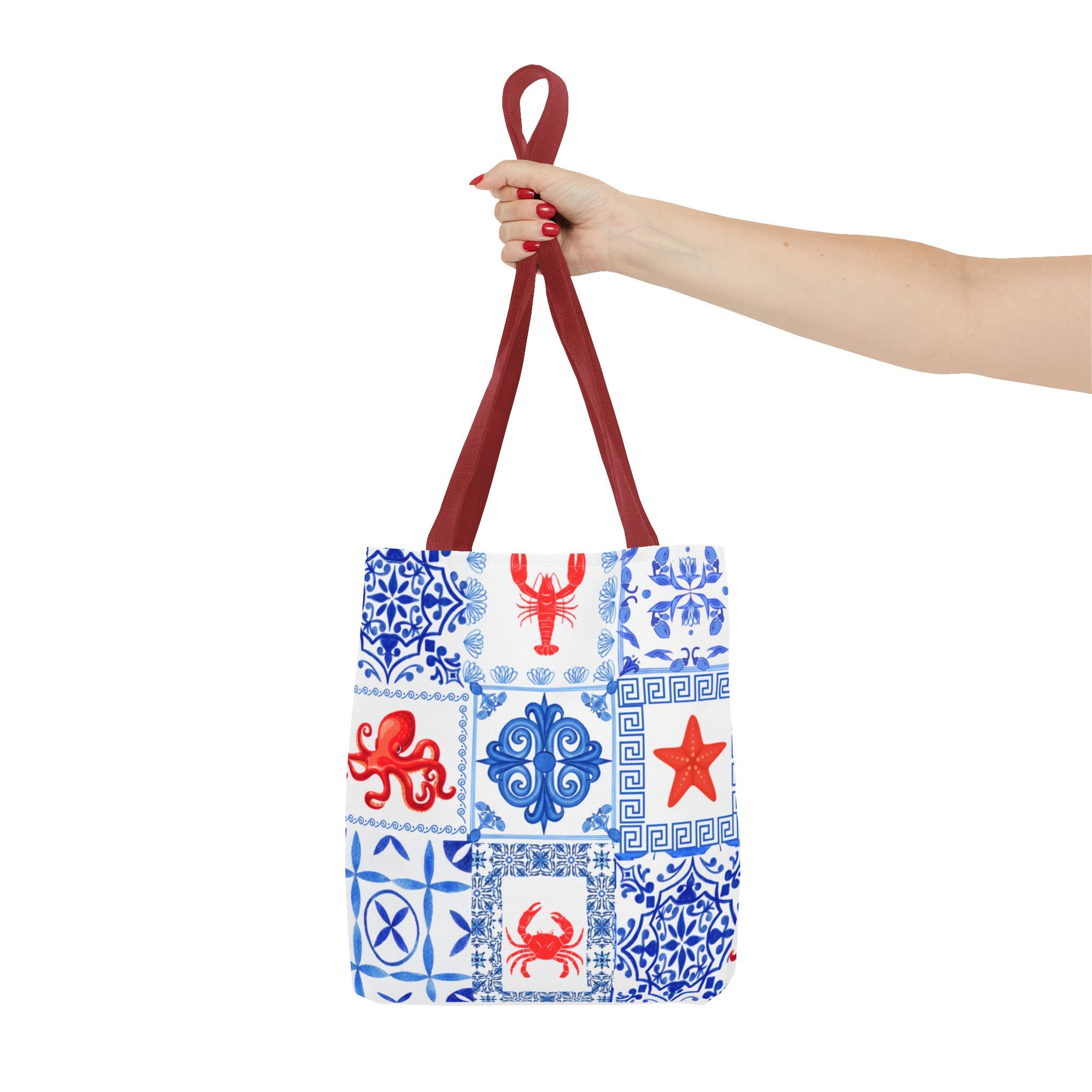 Greek Sea - Ocean-Inspired Tote Bag, Nautical Style, Beach Bags, Gift for Her, Summer Accessory, Trendy Shopping Tote, AOP Design