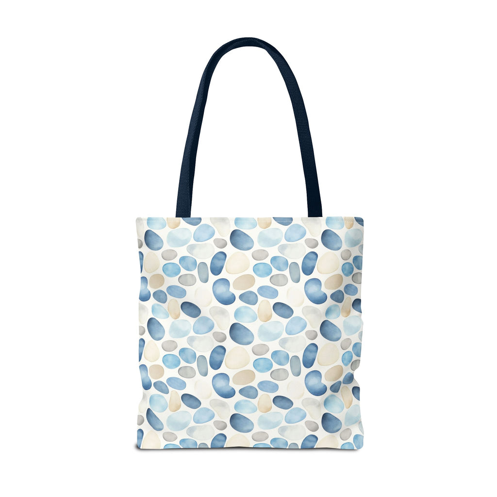 Cobble stone- Tote Bag with Blue Pebble Design | Beach Bag, Grocery Tote, Shopping Bag, Gift Bag, Eco-Friendly Tote