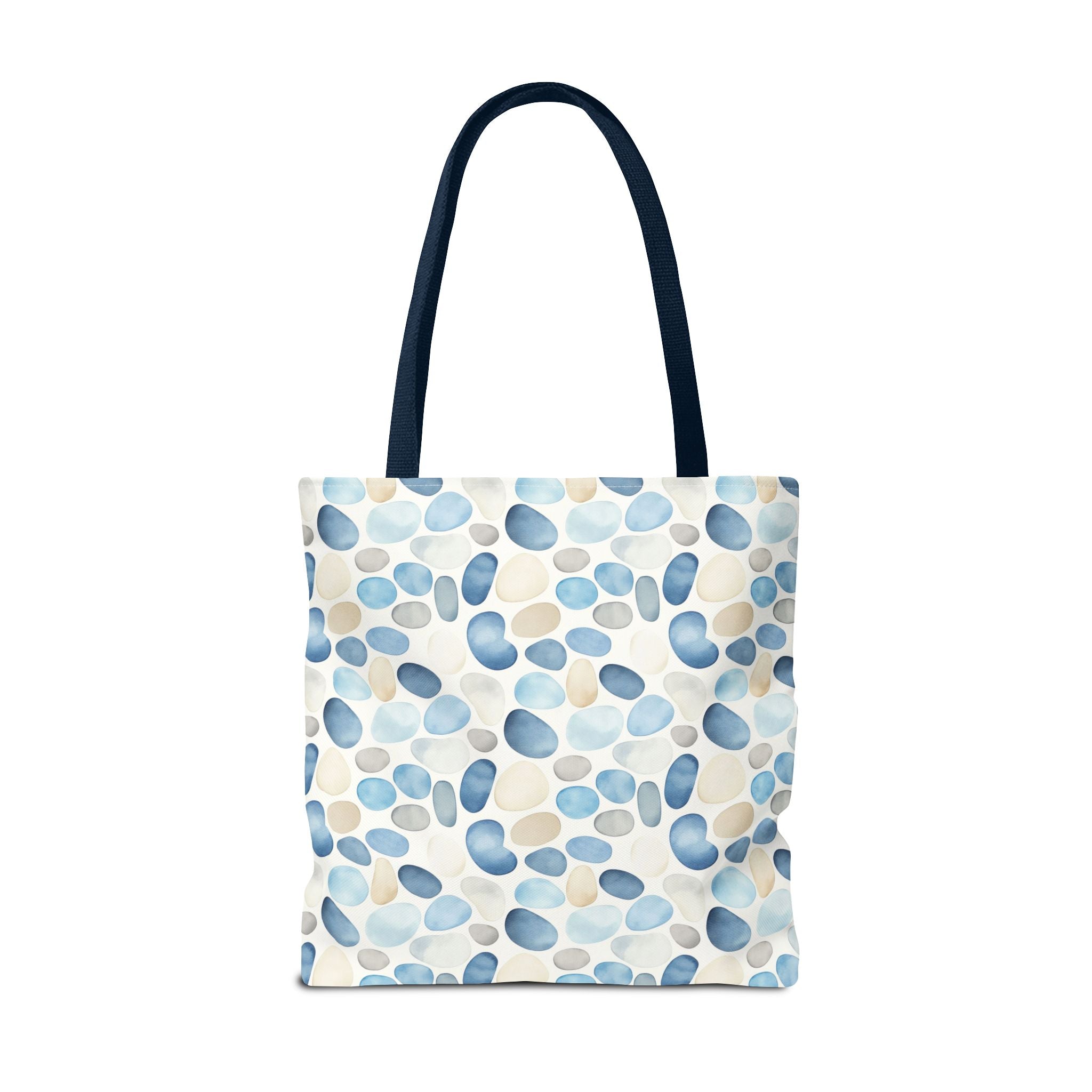 Cobble stone- Tote Bag with Blue Pebble Design | Beach Bag, Grocery Tote, Shopping Bag, Gift Bag, Eco-Friendly Tote
