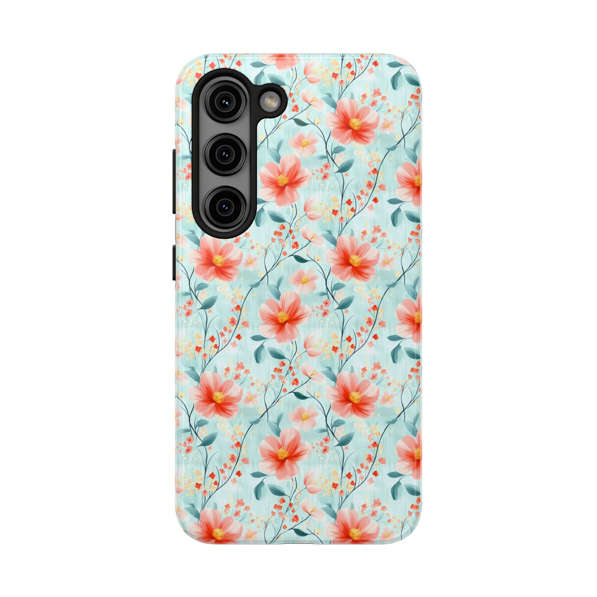 Teal Daisy- Floral Tough Phone Cases, Durable Phone Cover, Stylish Cell Phone Case, Protective Case for Women, Gift for Flower Lovers