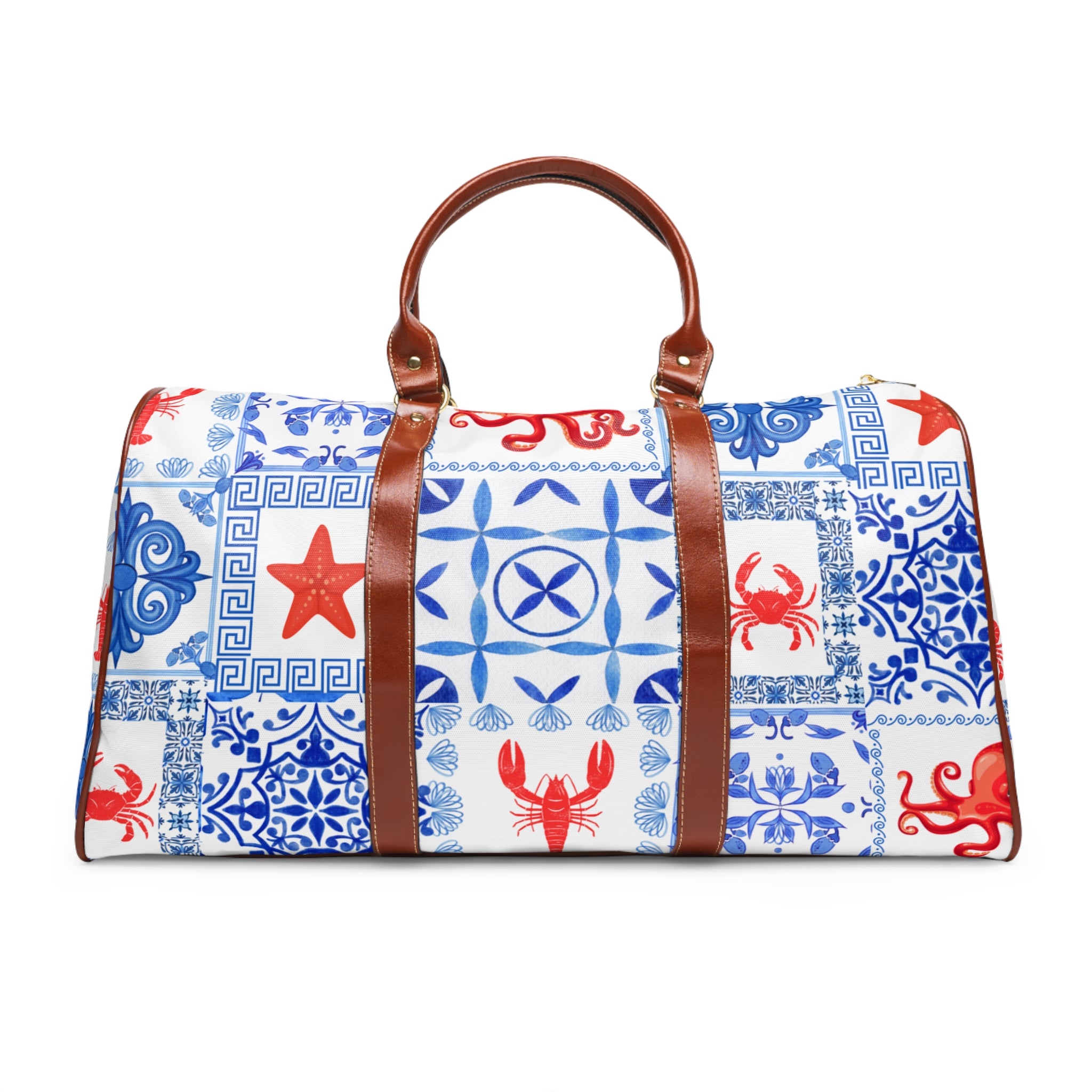 Greek Sea- Waterproof Travel Bag for Adventurous Souls, Weekend Getaways, Beach Trips, Vacation Essentials, Stylish Overnight Bag