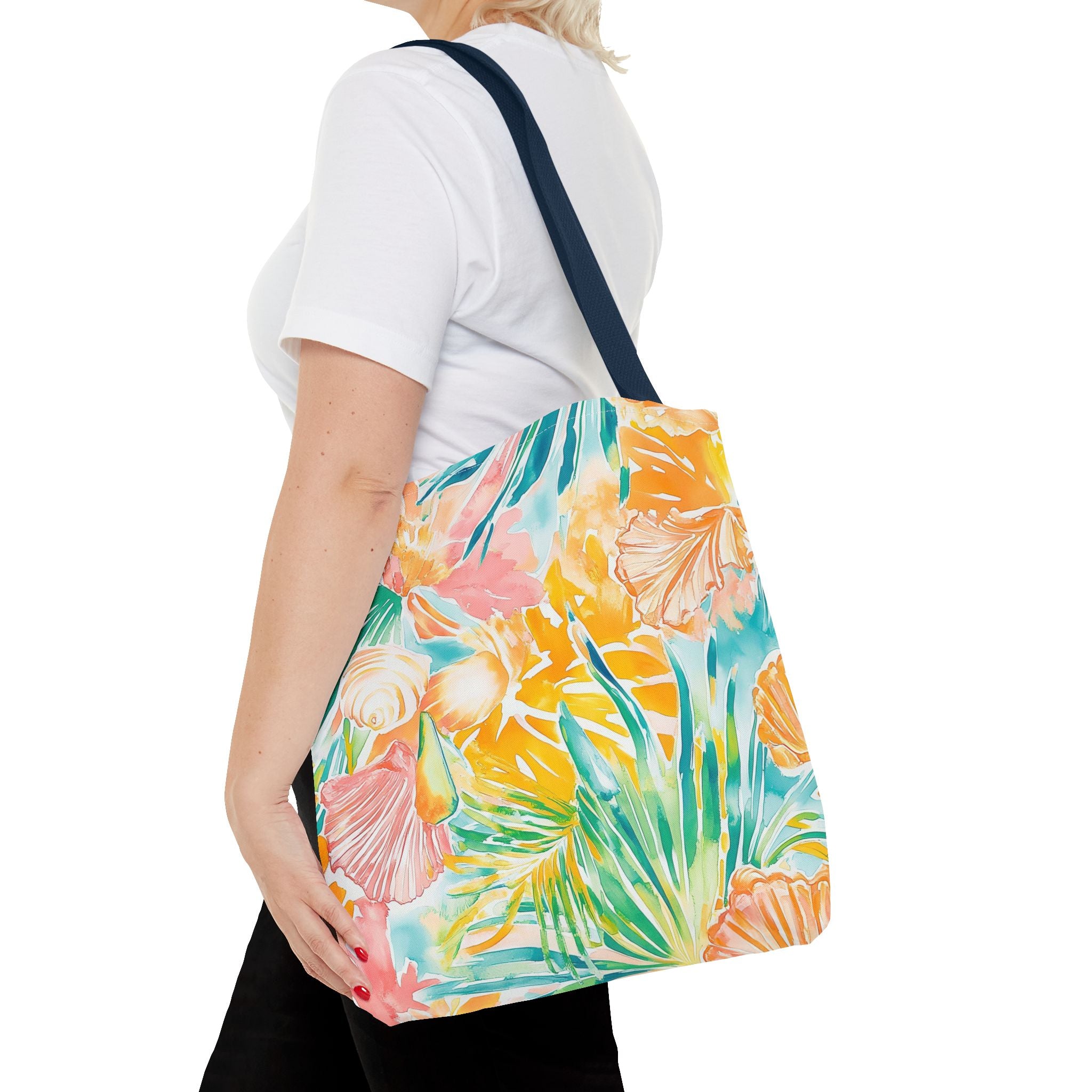 Neon Tropics Floral Tote Bag - Beach Bag, Shopping Tote, Eco-Friendly Gift, Summer Accessories, Unique Handbag