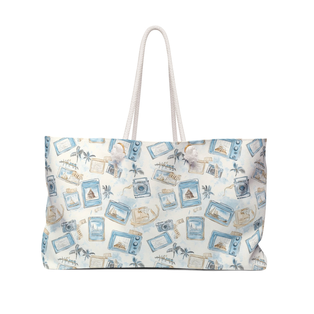 Vintage Vacay Weekender Tote Bag, Beach Bag, Beach Tote, Large tote bag, Vacation Bag, Bridesmaid Gift