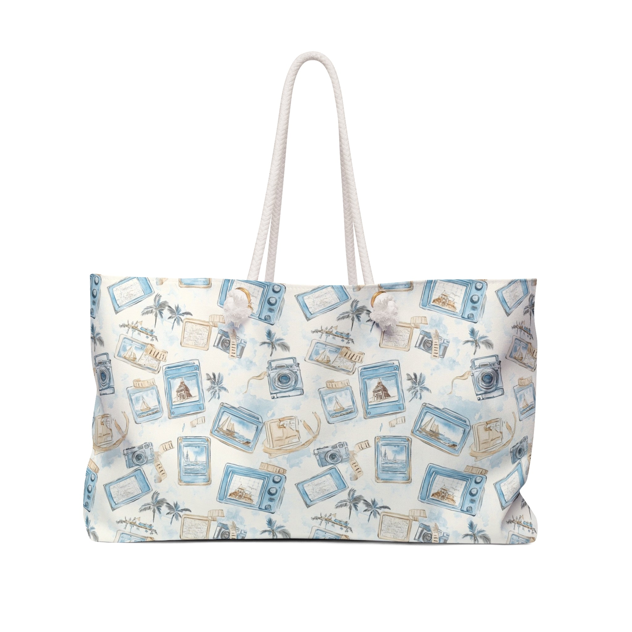 Vintage Vacay Weekender Tote Bag, Beach Bag, Beach Tote, Large tote bag, Vacation Bag, Bridesmaid Gift