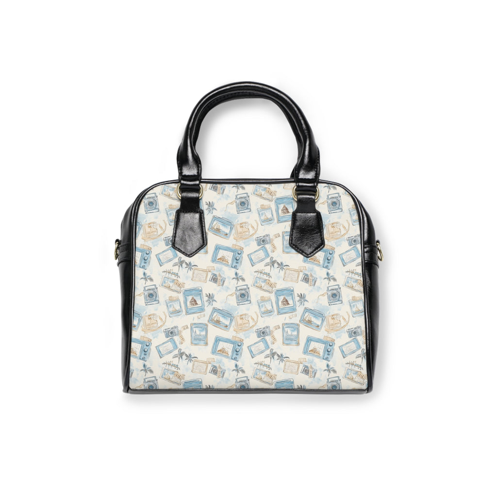 Vintage Vacay- Chic Shoulder Handbag with Vintage Print, Stylish Tote, Everyday Carry, Fashion Statement Bag, Gift for Her, Summer Accessory