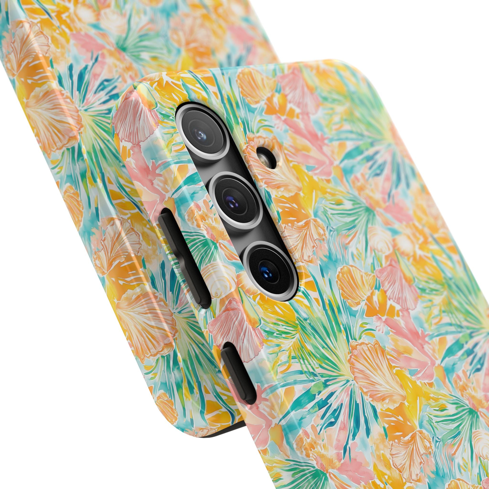 Neon Tropics- Tough Phone Cases, Floral Phone Covers, Summer Accessories, Stylish Phone Protection, Gifts for Her