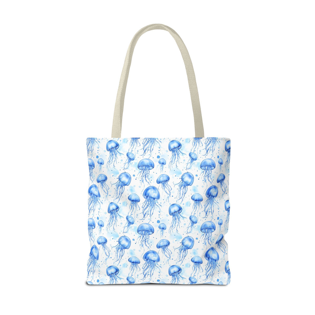 Blue Jellyfish Tote Bag - Ocean-Inspired Carryall, Beach Bag, Eco-Friendly Shopping Tote, Perfect Gift for Sea Lovers