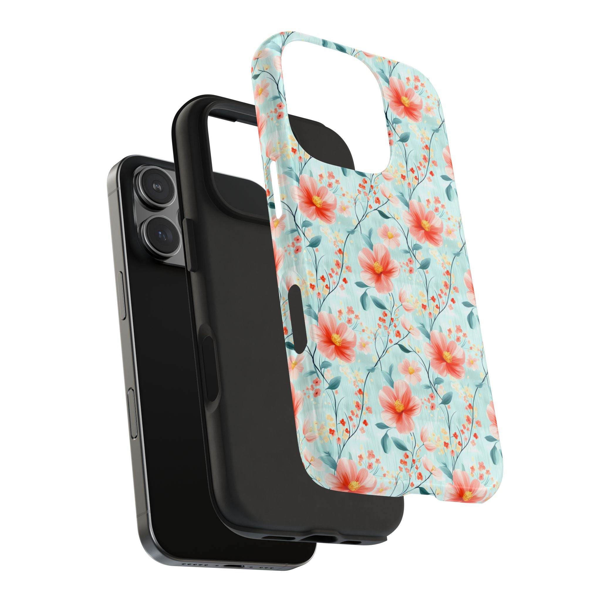 Teal Daisy- Floral Tough Phone Cases, Durable Phone Cover, Stylish Cell Phone Case, Protective Case for Women, Gift for Flower Lovers