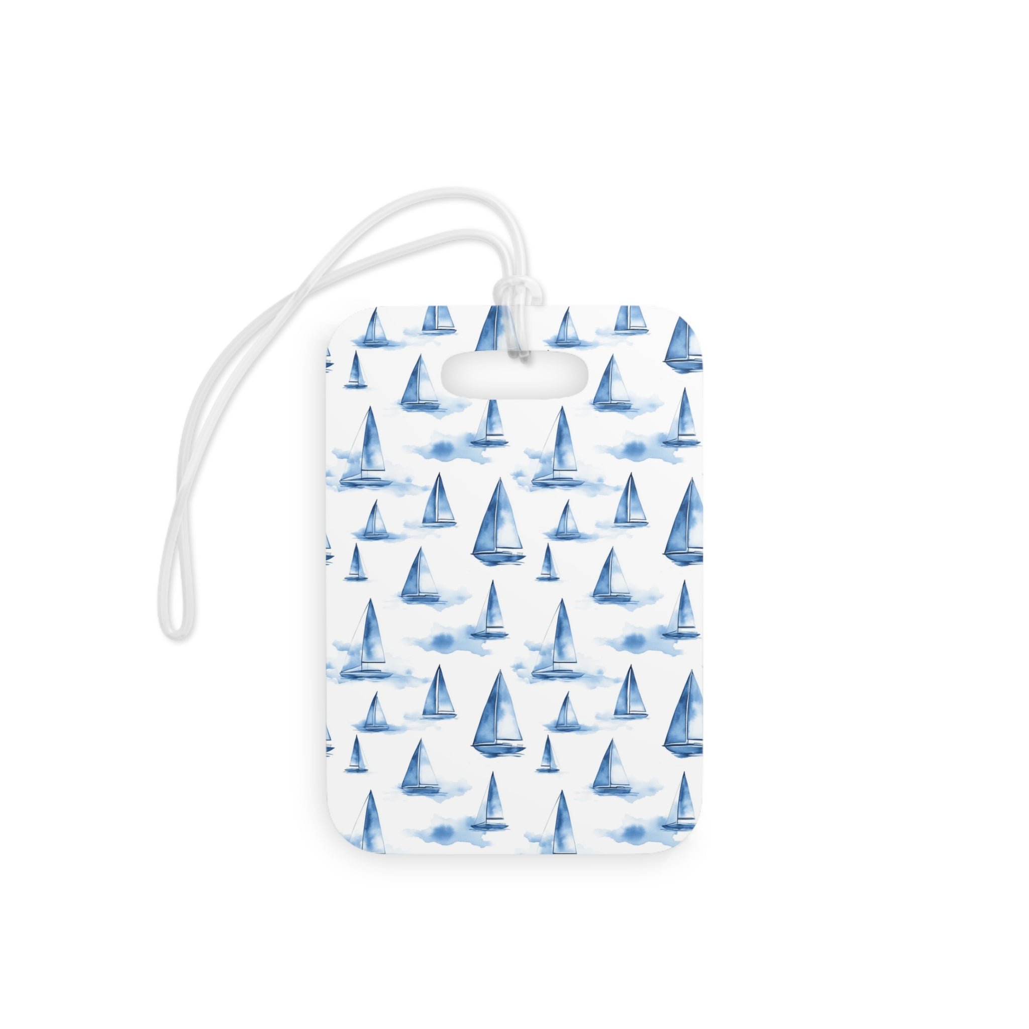 Blue Sailboat Luggage Tag, Travel Accessories, Luggage, Vacation must have, Beach Vacation Supplies