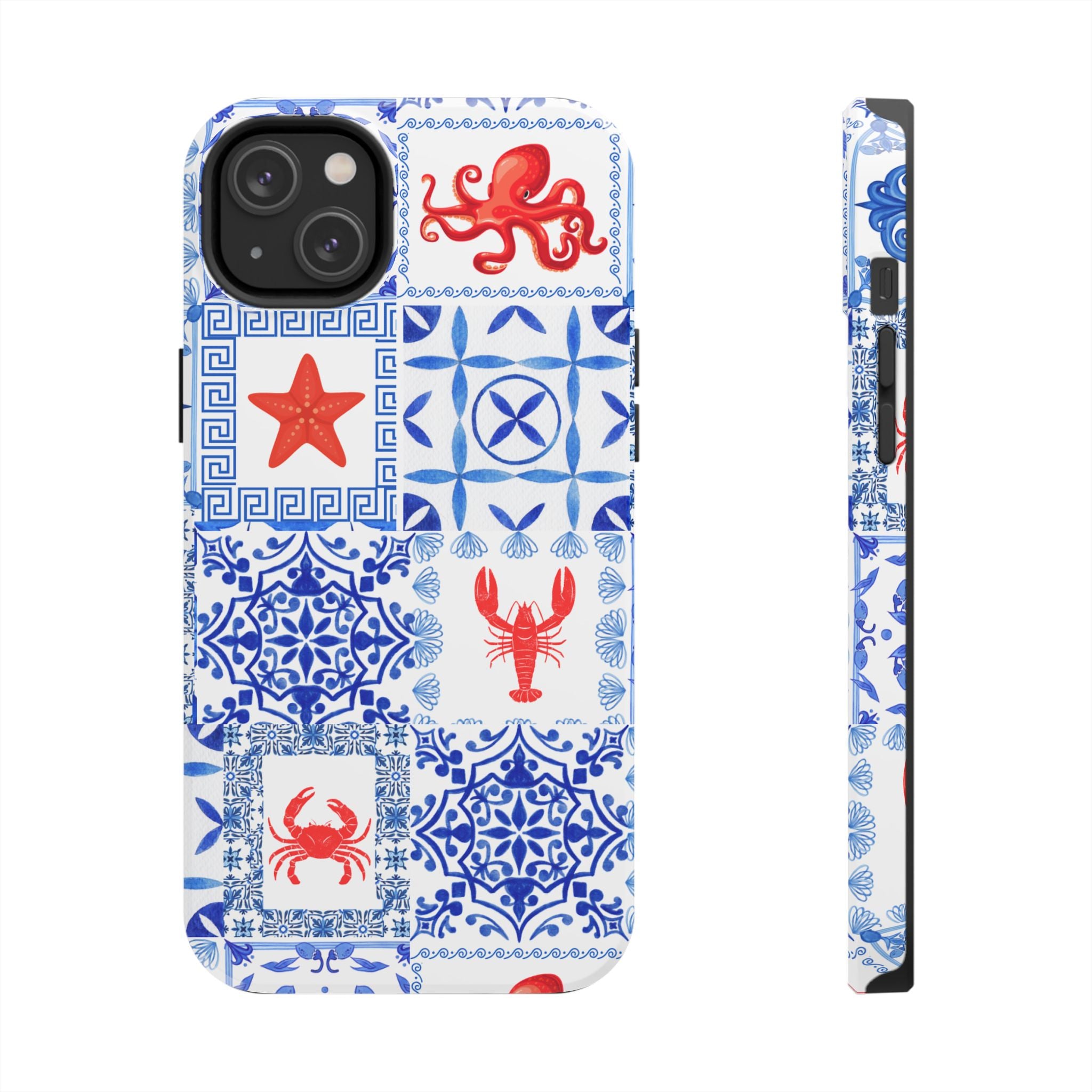 Greek Sea- Coastal Chic Phone Case - Nautical Sea Life Design, Marine Themed Tough Case, Ocean Lover Gift, Beach Decor, Summer Vibes