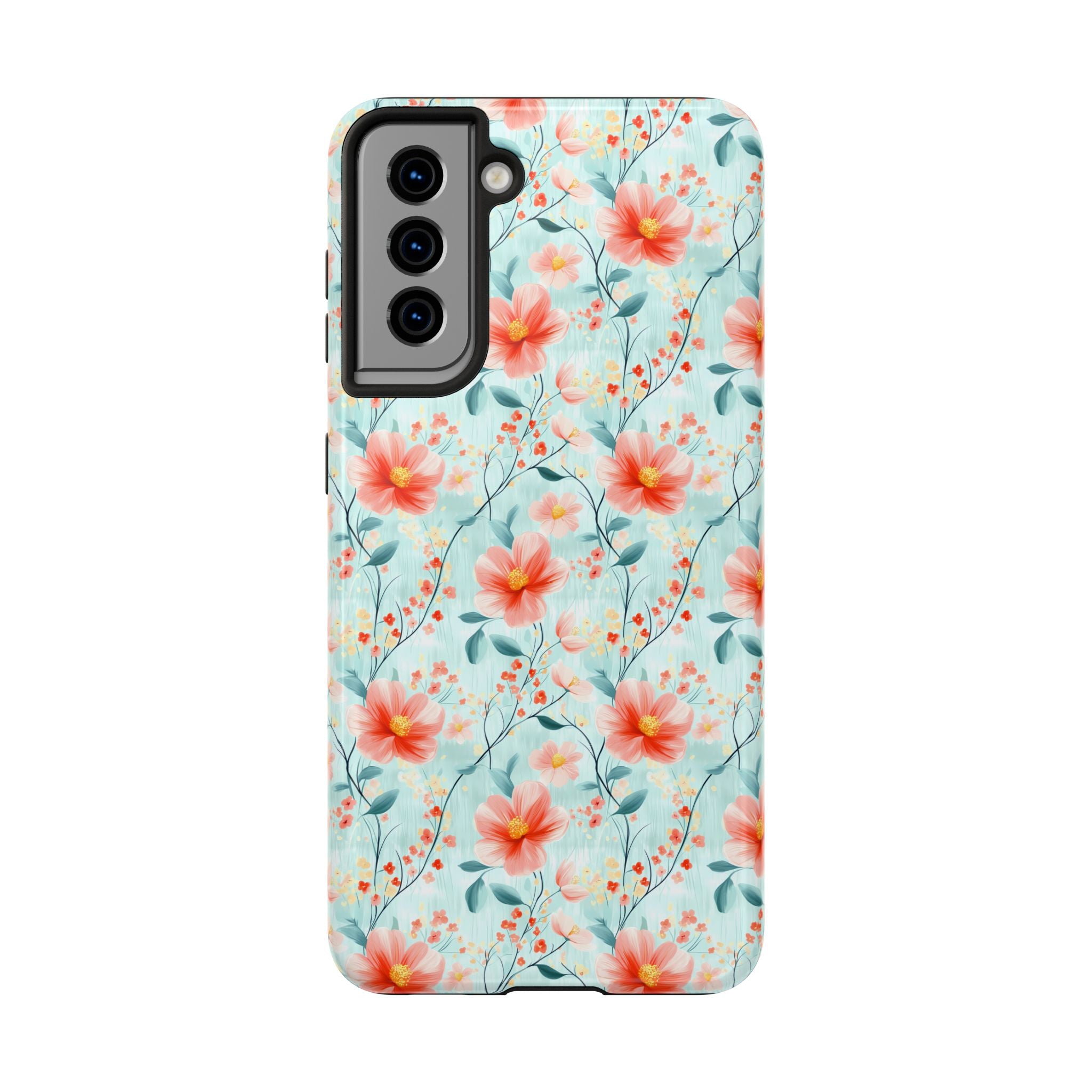 Teal Daisy- Floral Tough Phone Cases, Durable Phone Cover, Stylish Cell Phone Case, Protective Case for Women, Gift for Flower Lovers