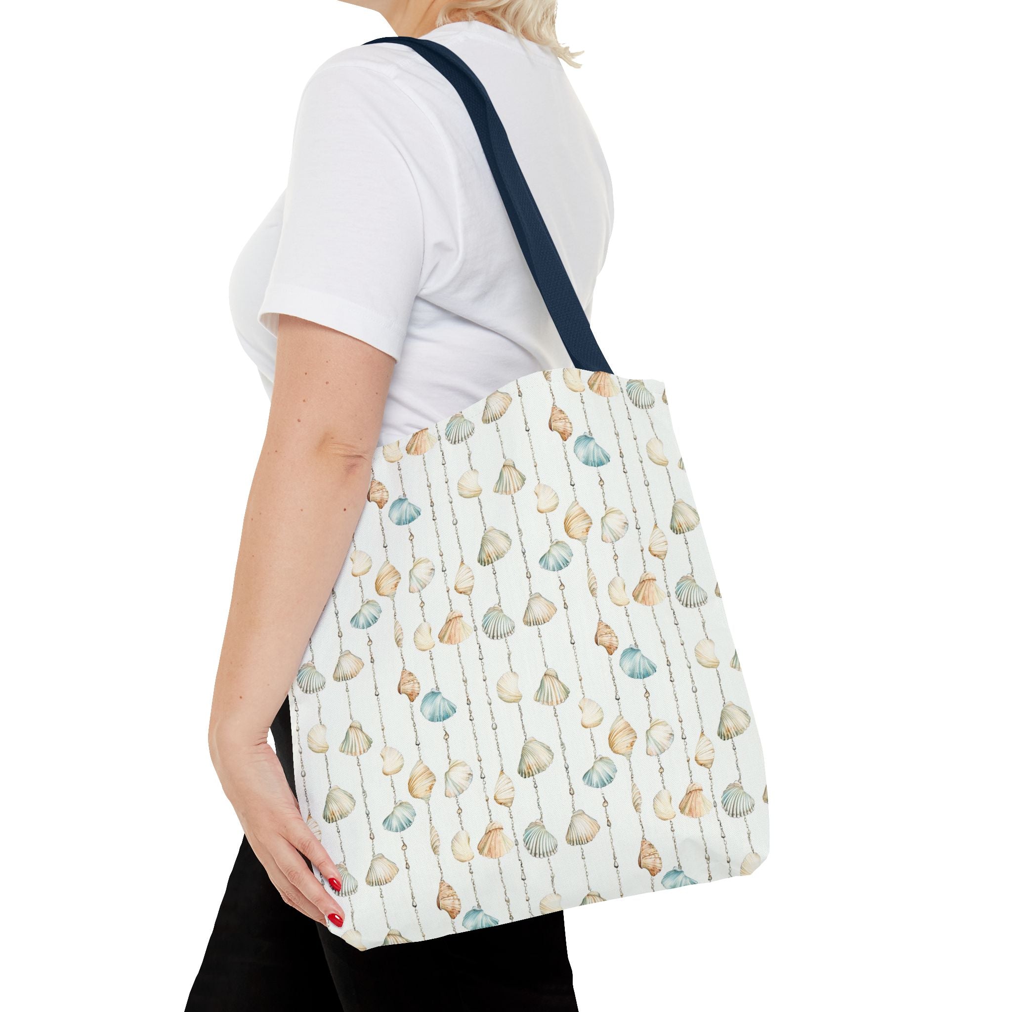 Seashell Lovers- Chic Patterns Tote Bag, Stylish Handbag, Reusable Shopping Tote, Beach Bag, Gift for Her, Eco-Friendly Bag, Casual Purse