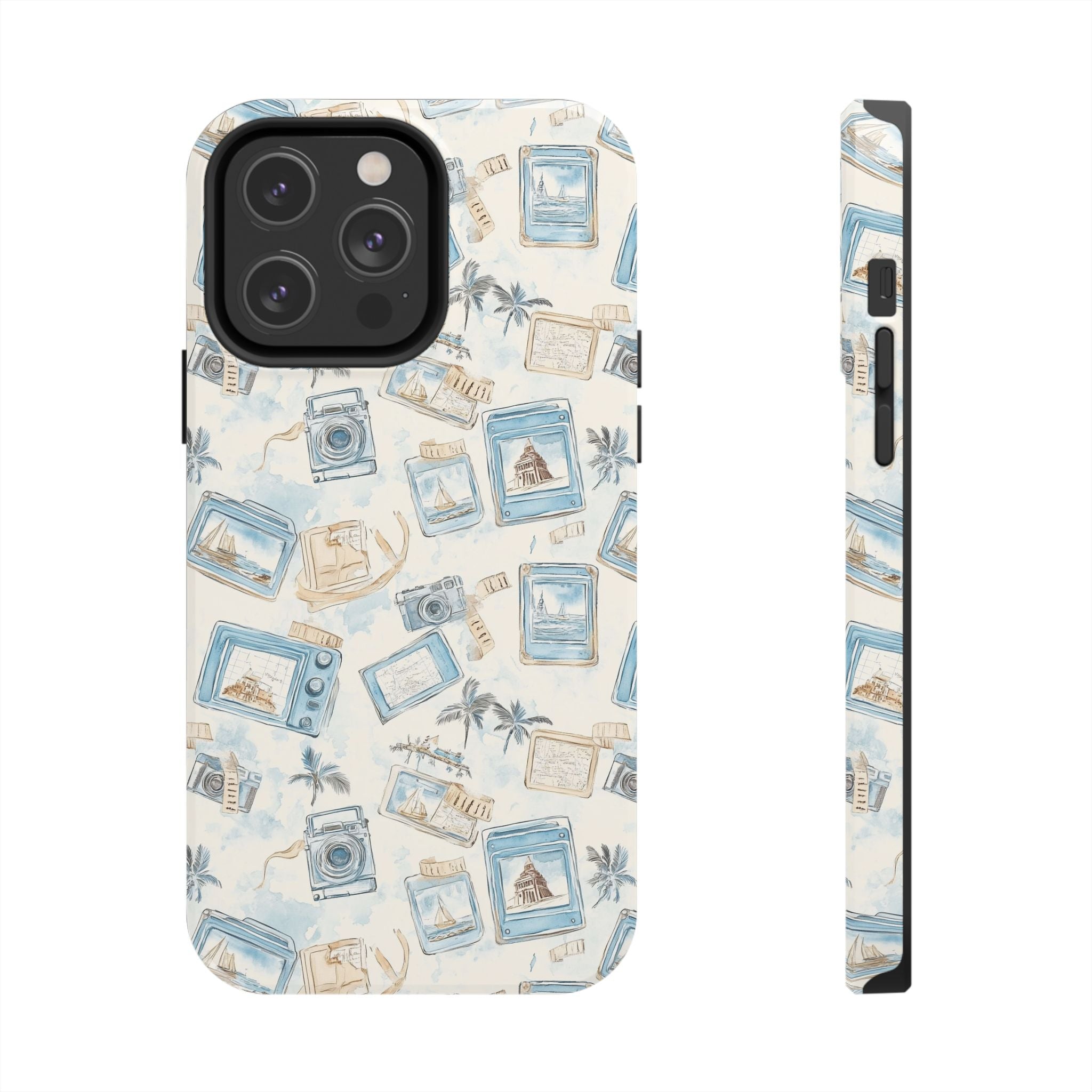 Vintage Vacay- Tough Phone Case - Tropical Vintage Camera Design