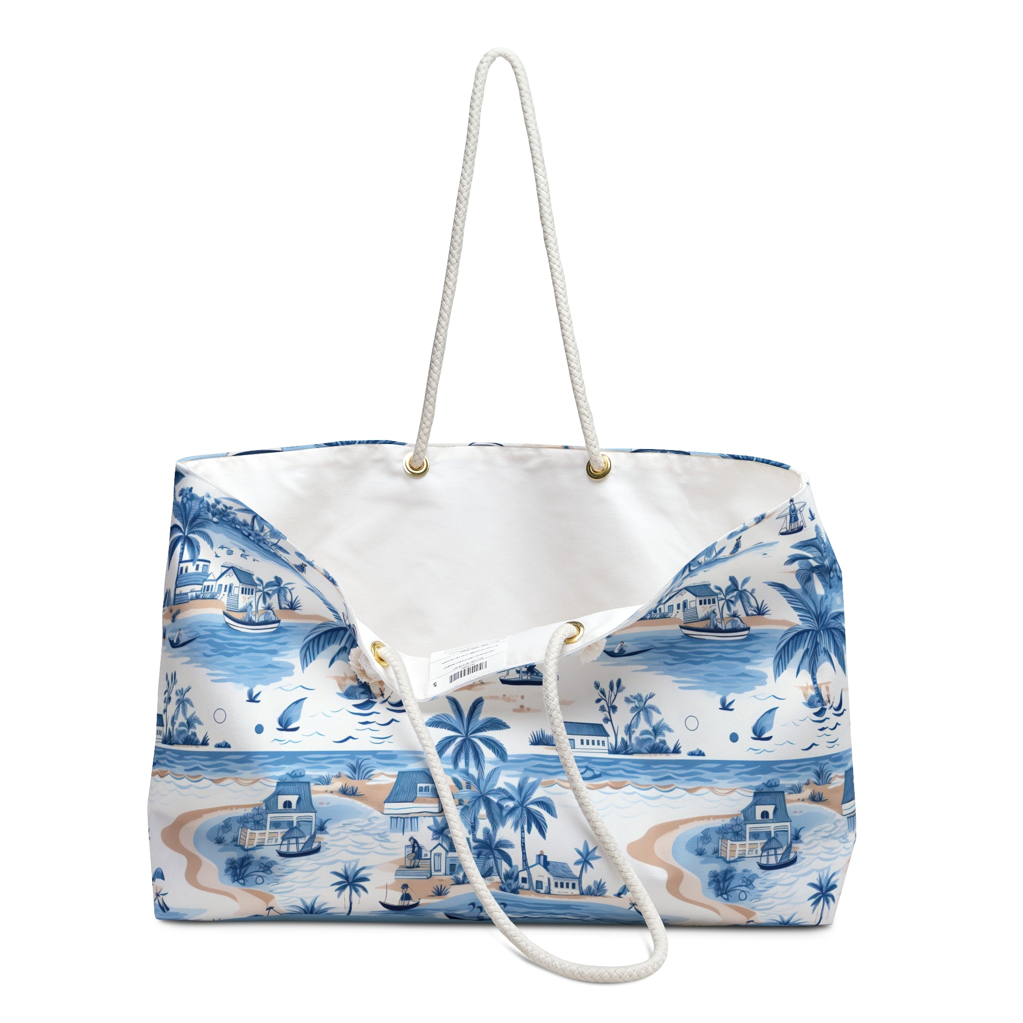 Tropical Blue Weekender Bag, Beach Bag, Beach Tote, Large tote bag, Vacation Bag, Bridesmaid Gift