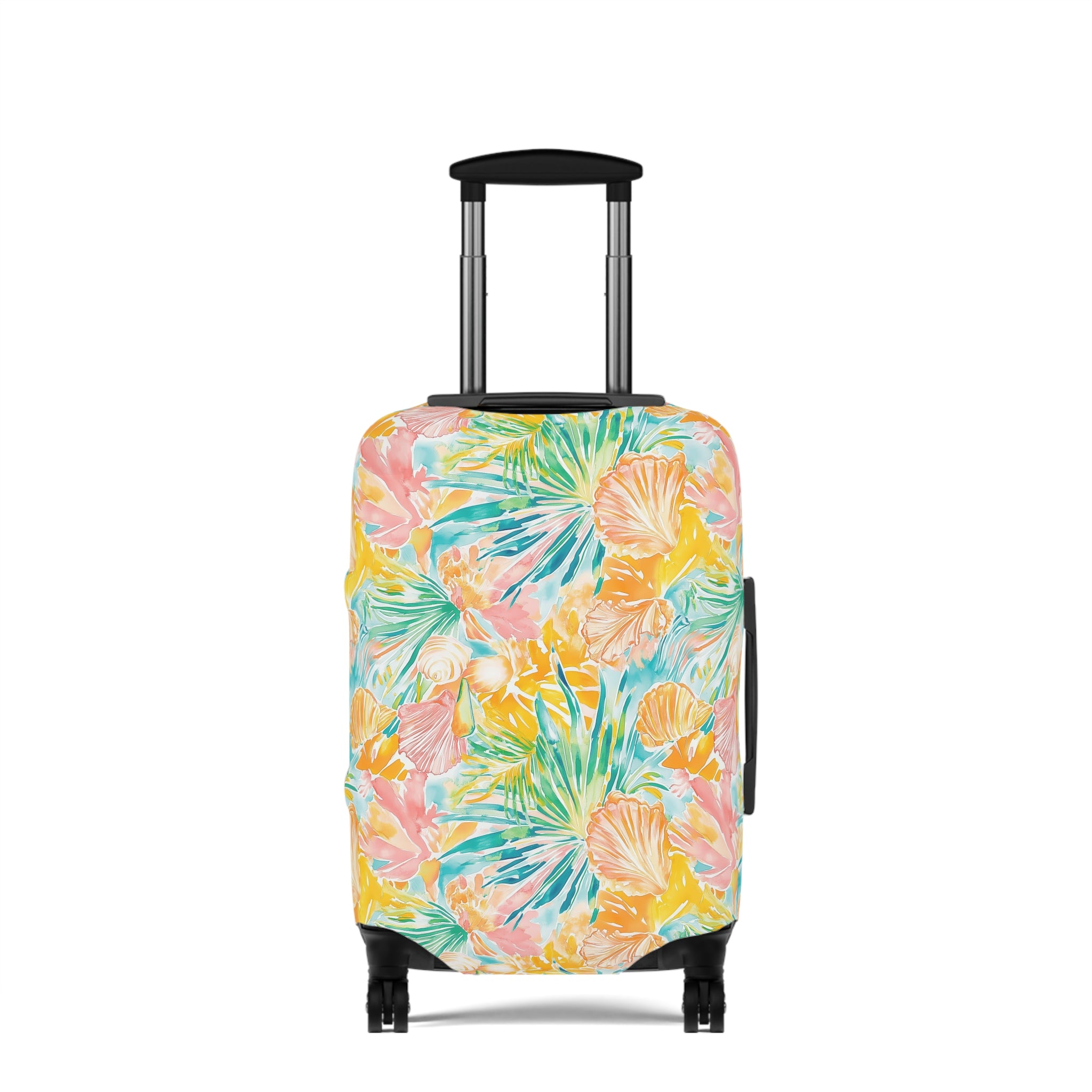 Neon Tropics - Luggage Cover, Vibrant Travel Accessory, Tropical Vacation Essential, Unique Suitcase Protector, Gifts for Travelers
