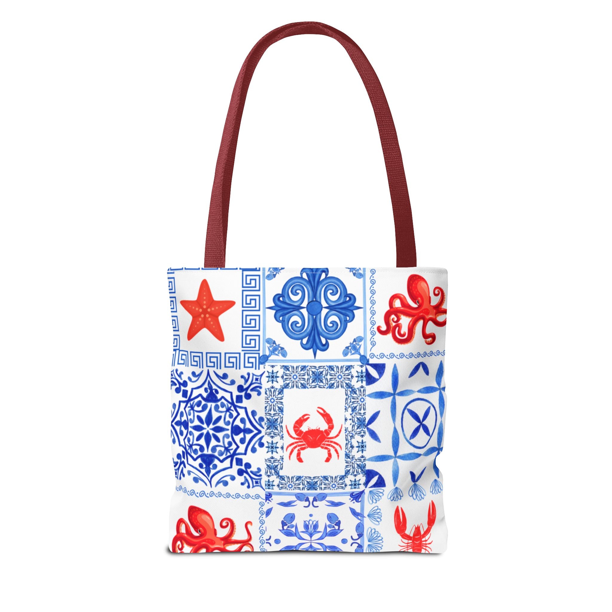 Greek Sea - Ocean-Inspired Tote Bag, Nautical Style, Beach Bags, Gift for Her, Summer Accessory, Trendy Shopping Tote, AOP Design
