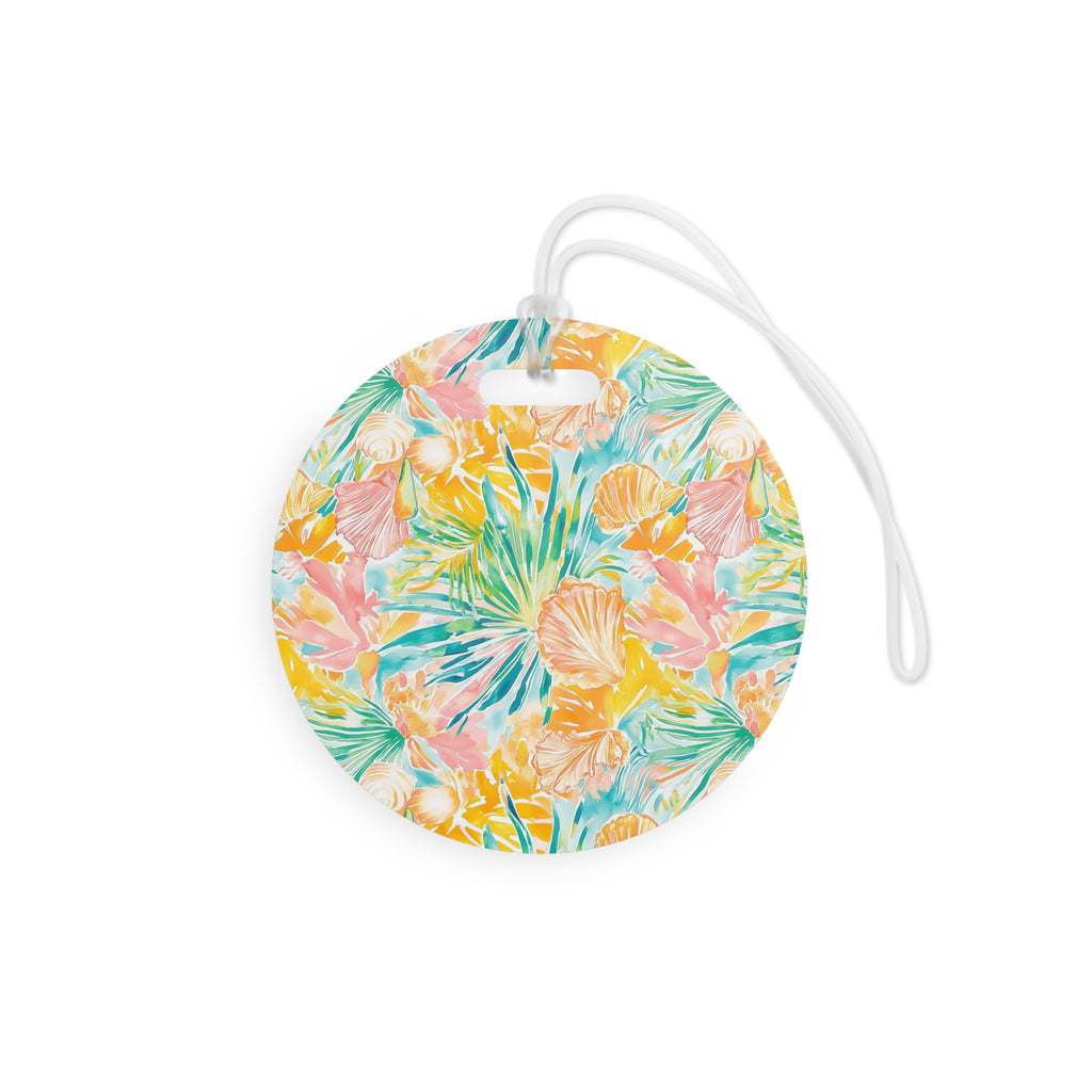Neon Tropics Luggage Tag, Travel Accessories, Luggage, Vacation must have, Beach Vacation Supplies