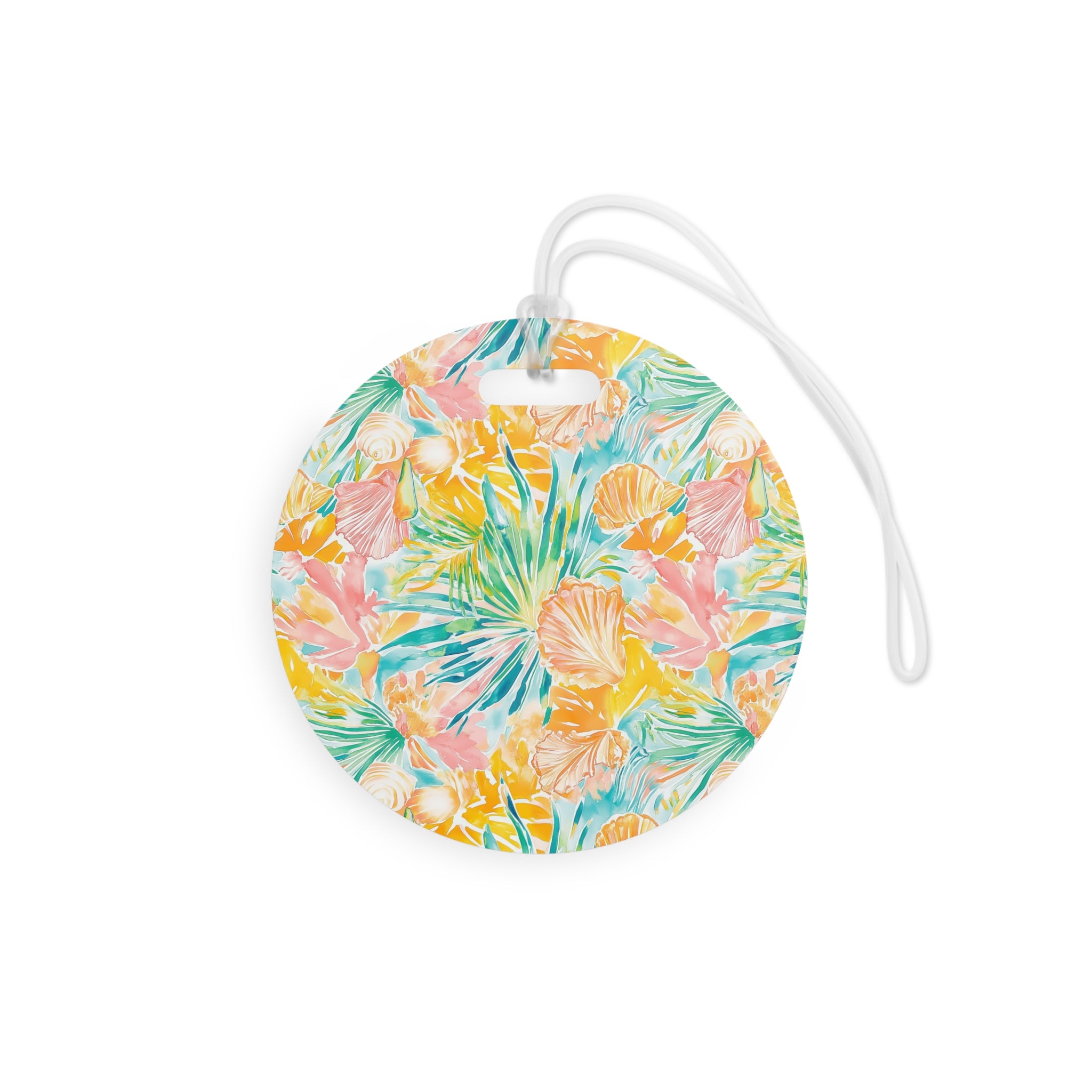 Neon Tropics Luggage Tag, Travel Accessories, Luggage, Vacation must have, Beach Vacation Supplies