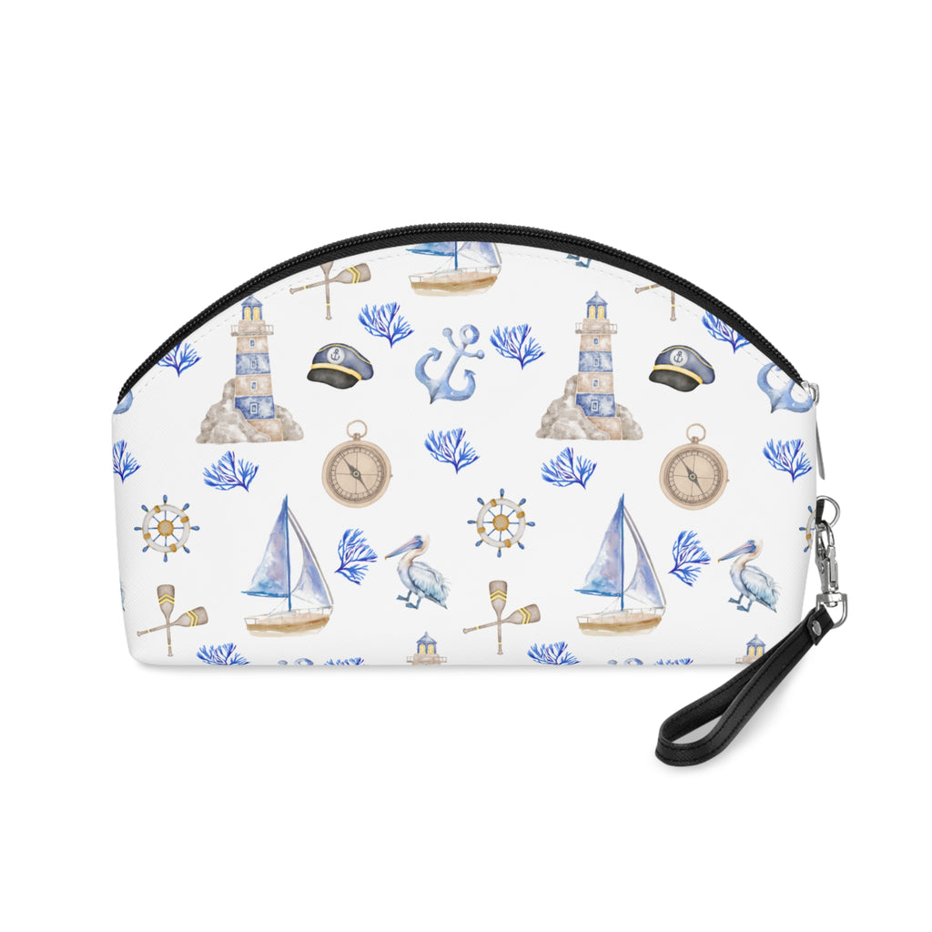Sail AWAY - Nautical-Themed Makeup Bag for Travelers, Cosmetic Pouch, Organizer, Beach Accessories, Gift for Her