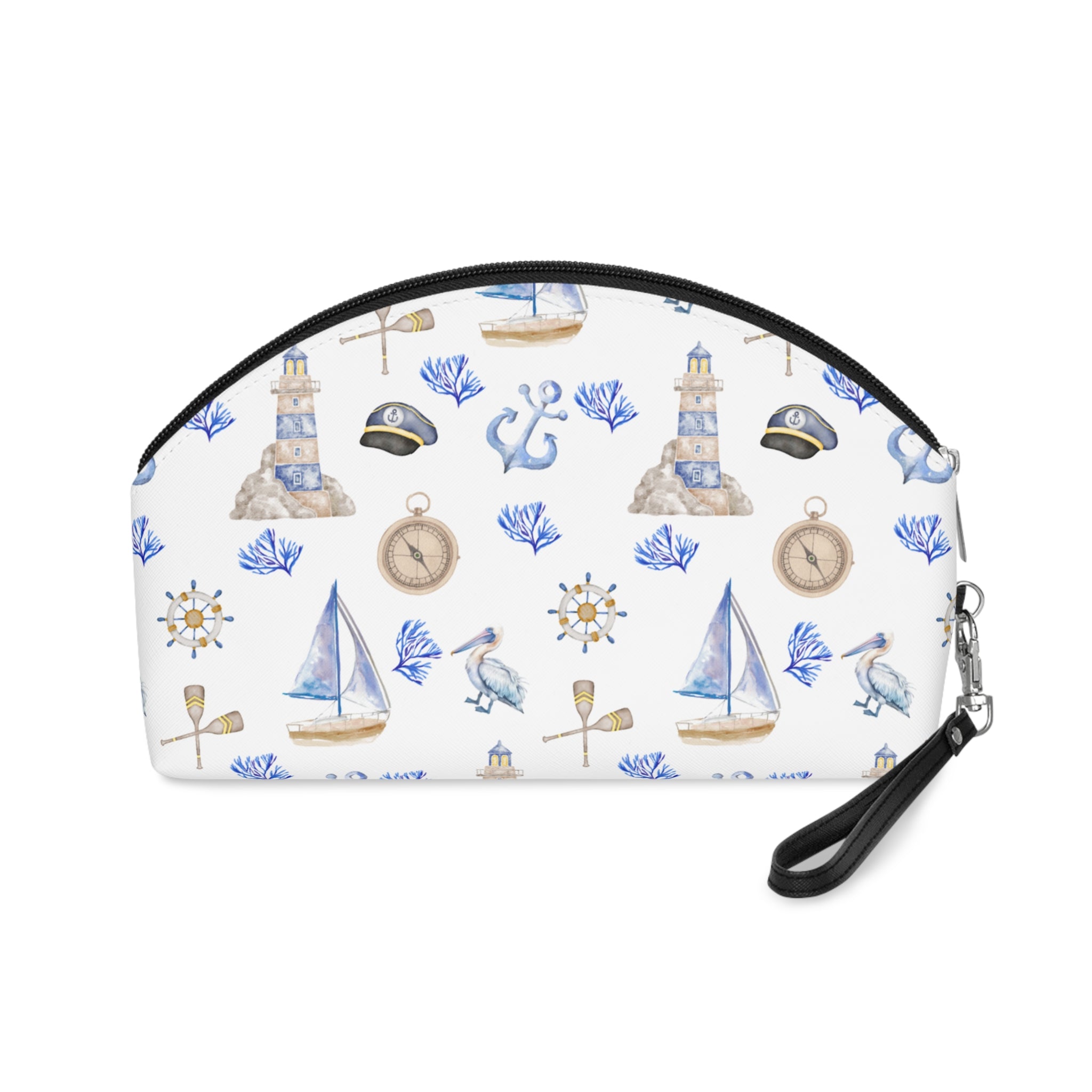 Sail AWAY - Nautical-Themed Makeup Bag for Travelers, Cosmetic Pouch, Organizer, Beach Accessories, Gift for Her