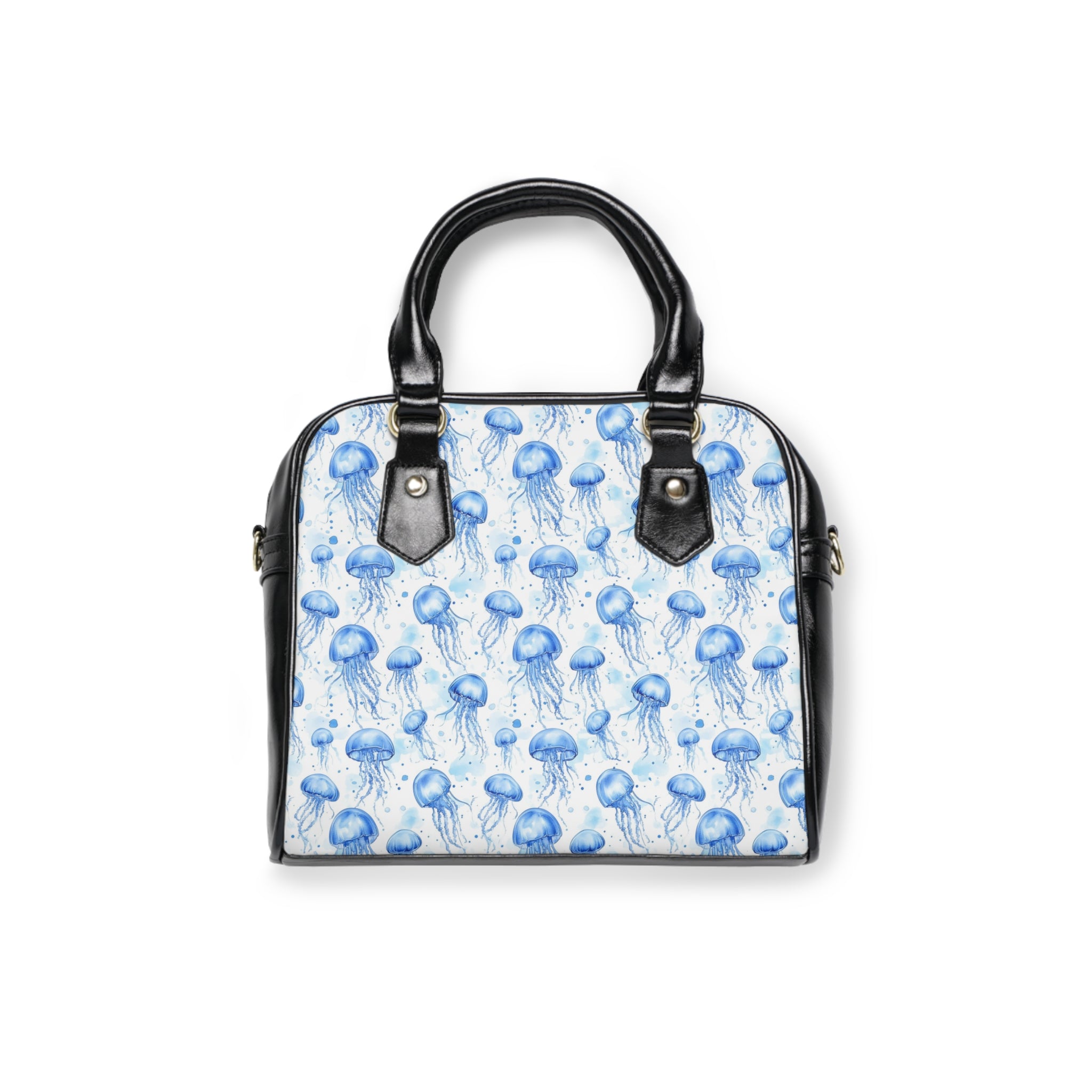 Blue Jellyfish - Ocean-Inspired Shoulder Handbag, Jellyfish Print Purse, Fashion Tote for Beach Lovers, Summer Accessory, Unique Gift Idea