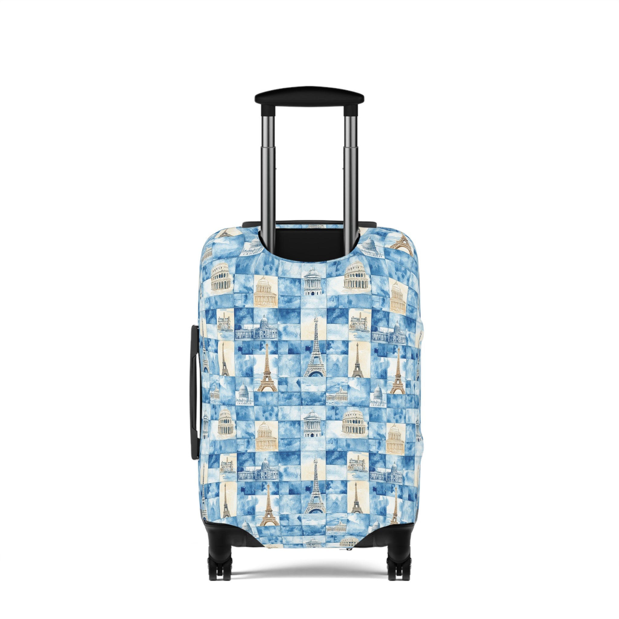Europe- Travel Vibes Luggage Cover - Vintage Cityscape Design, Travel Accessory, Suitcase Protector, Gift for Travelers, Fun Travel Gear