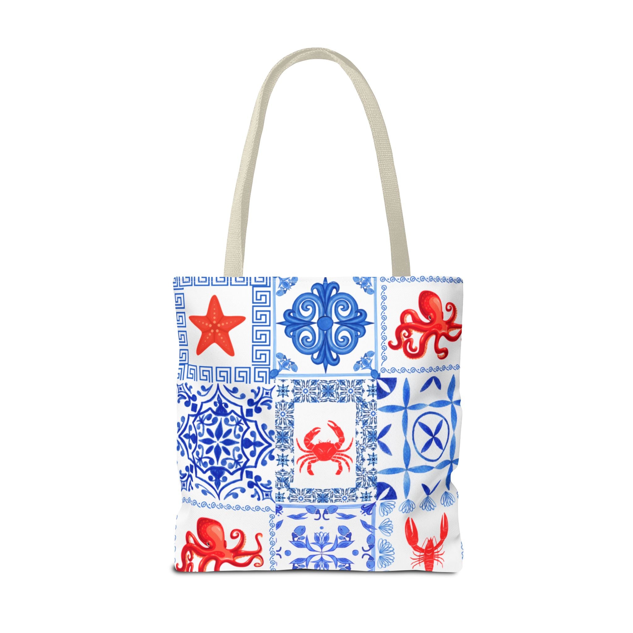 Greek Sea - Ocean-Inspired Tote Bag, Nautical Style, Beach Bags, Gift for Her, Summer Accessory, Trendy Shopping Tote, AOP Design