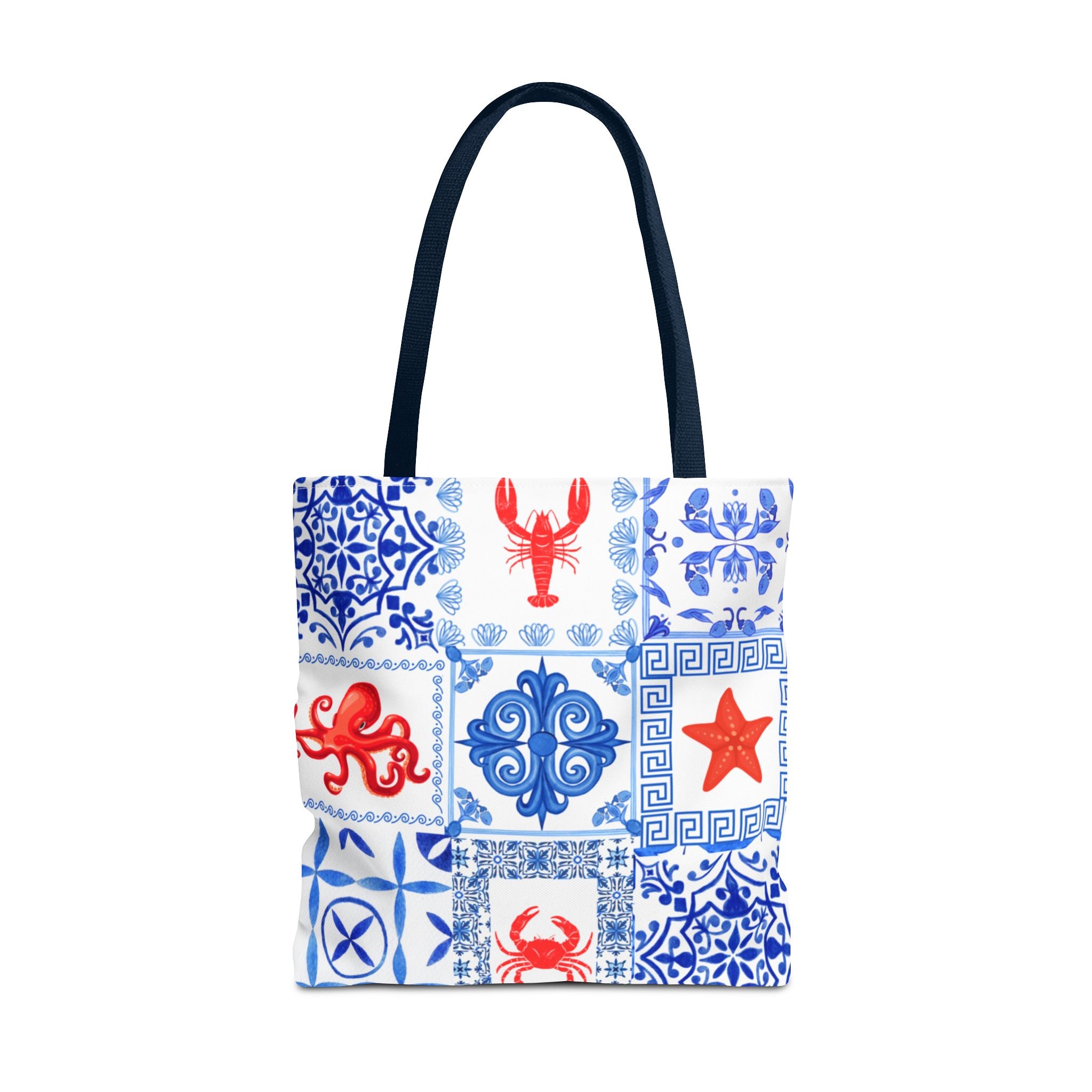 Greek Sea - Ocean-Inspired Tote Bag, Nautical Style, Beach Bags, Gift for Her, Summer Accessory, Trendy Shopping Tote, AOP Design