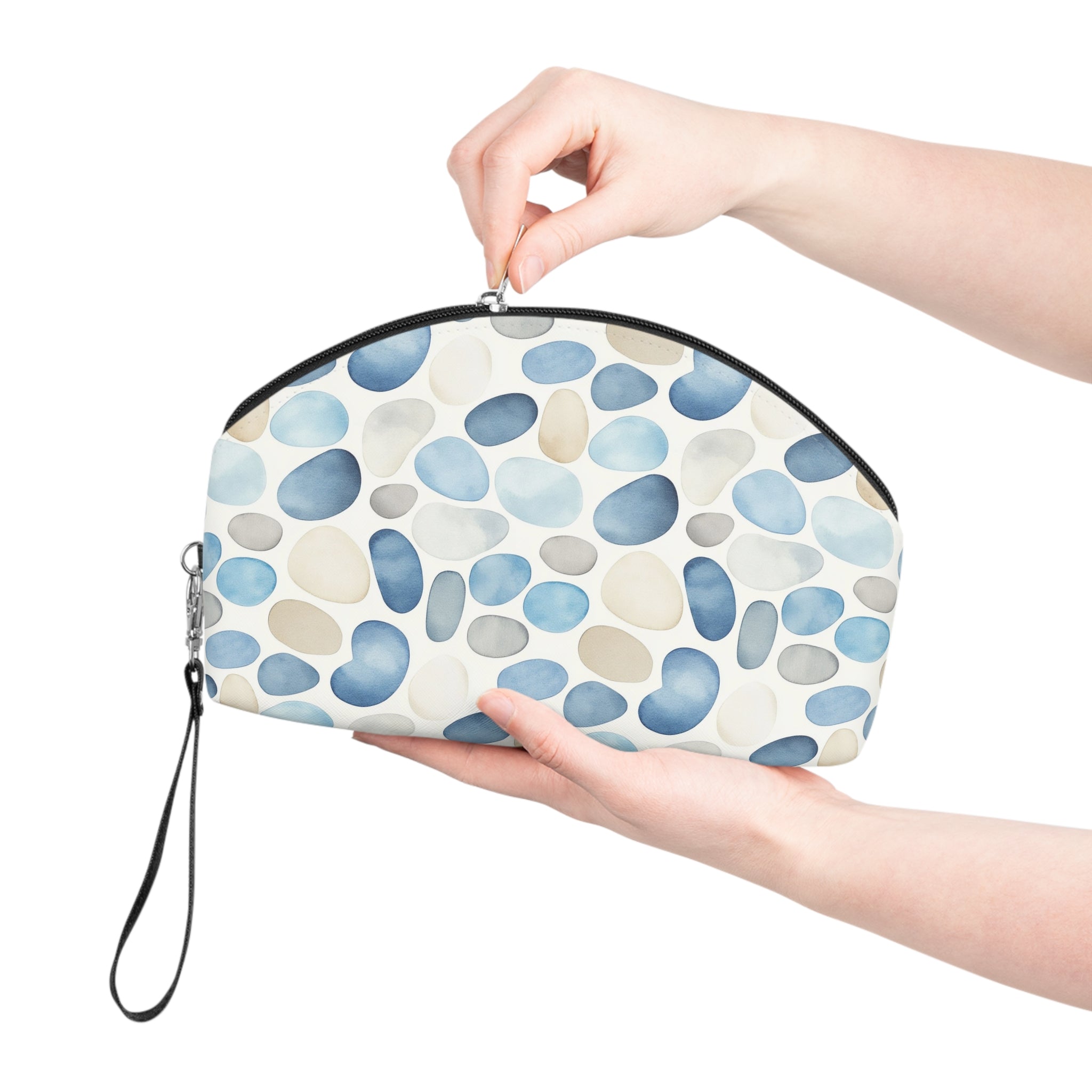 Cobblestone-Stylish Makeup Bag with Pebble Pattern, Cosmetic Pouch, Travel Organizer, Gift for Her, Everyday Essentials, Beauty Accessory