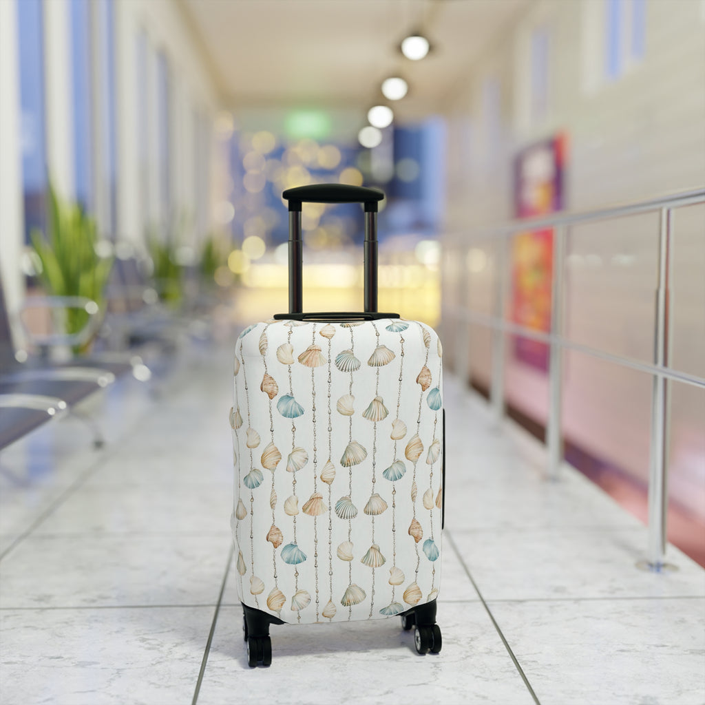 Seashell Lover- Coastal Shells Luggage Cover | Travel Protection, Beach Vibes, Vacation Accessory, Gift for Travelers, Nautical Theme