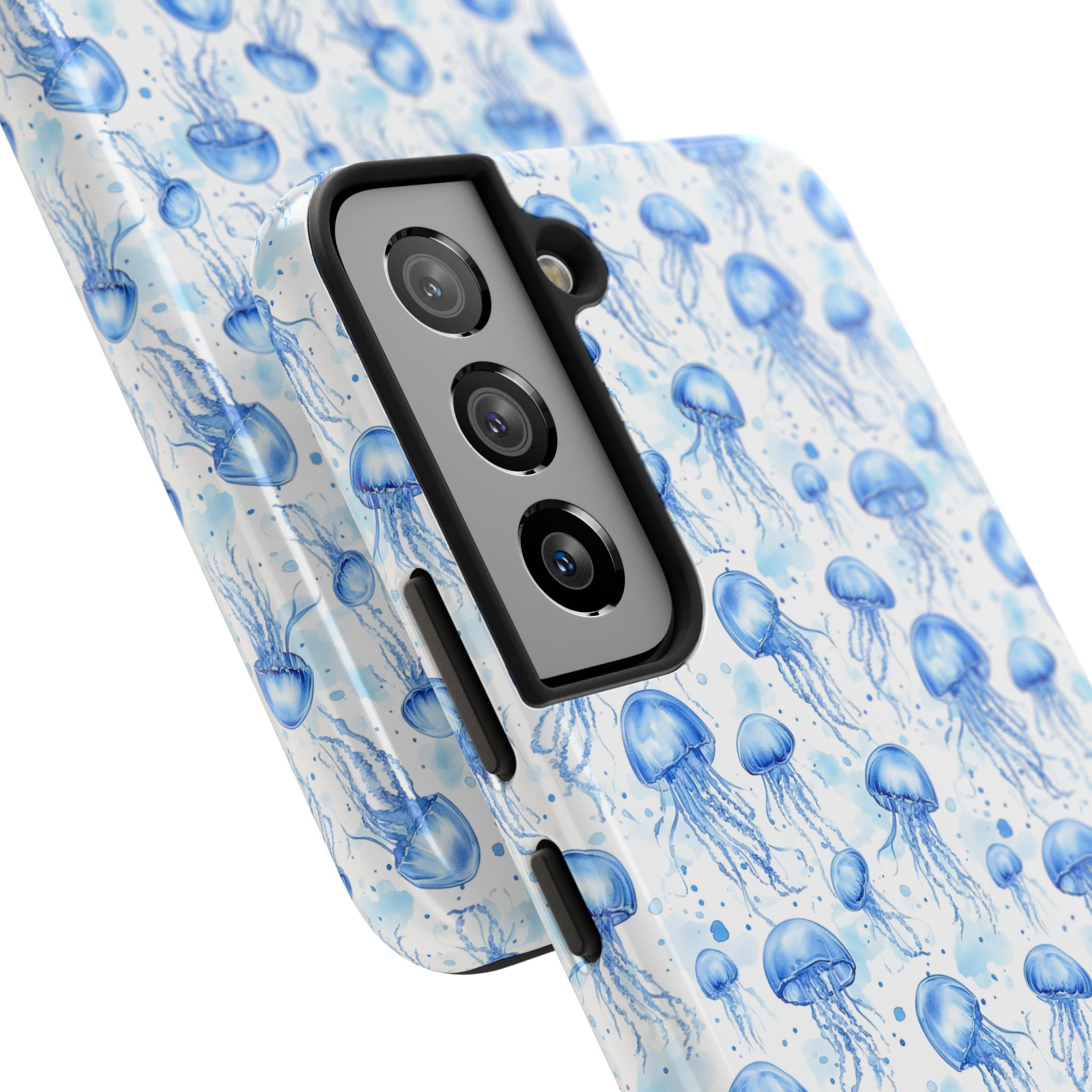 Blue Jellyfish Tough Phone Case | Unique Ocean Vibe | Gift for Marine Lovers, Durable Protection, Trendy Accessories, Beach Theme