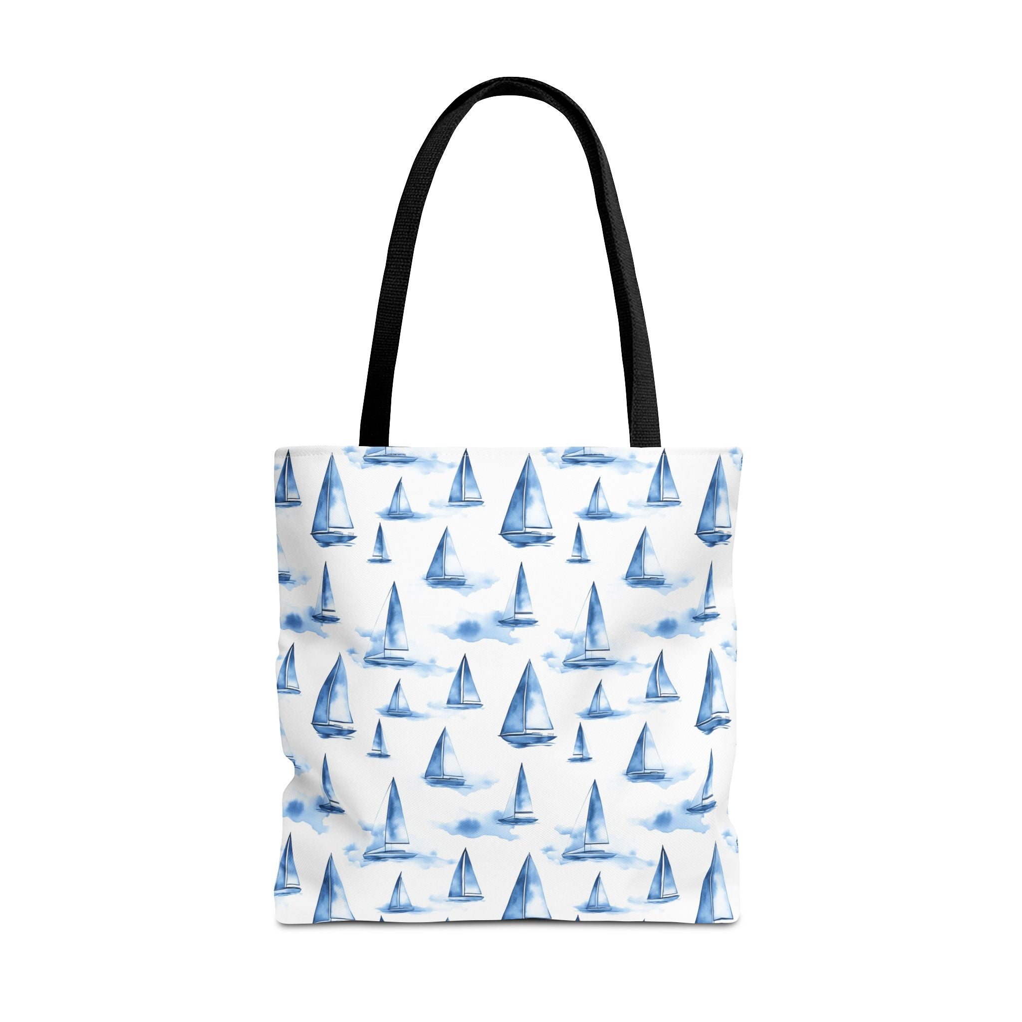 Blue Sail Boat - Nautical Tote Bag, Sailboat Shopping Bag, Beach Tote, Gift for Sailors, Vacation Accessory, Summer Bag