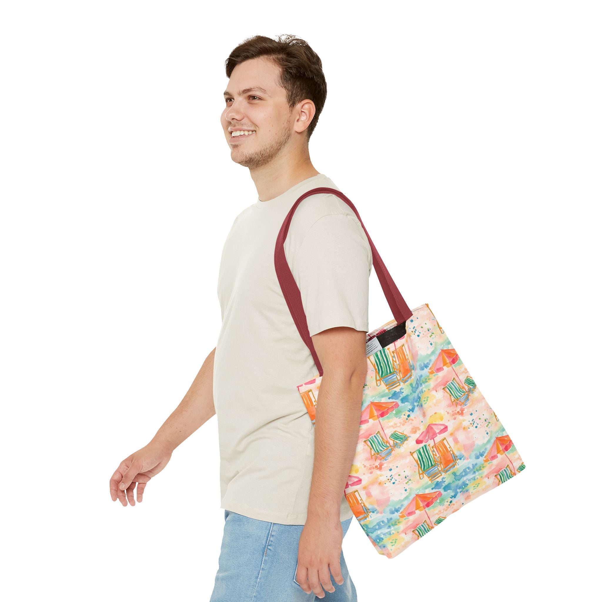 Beach Vibes Tote Bag | Summer Carryall, Vacation Essential, Eco-Friendly Bag, Gift for Her, Travel Organizer
