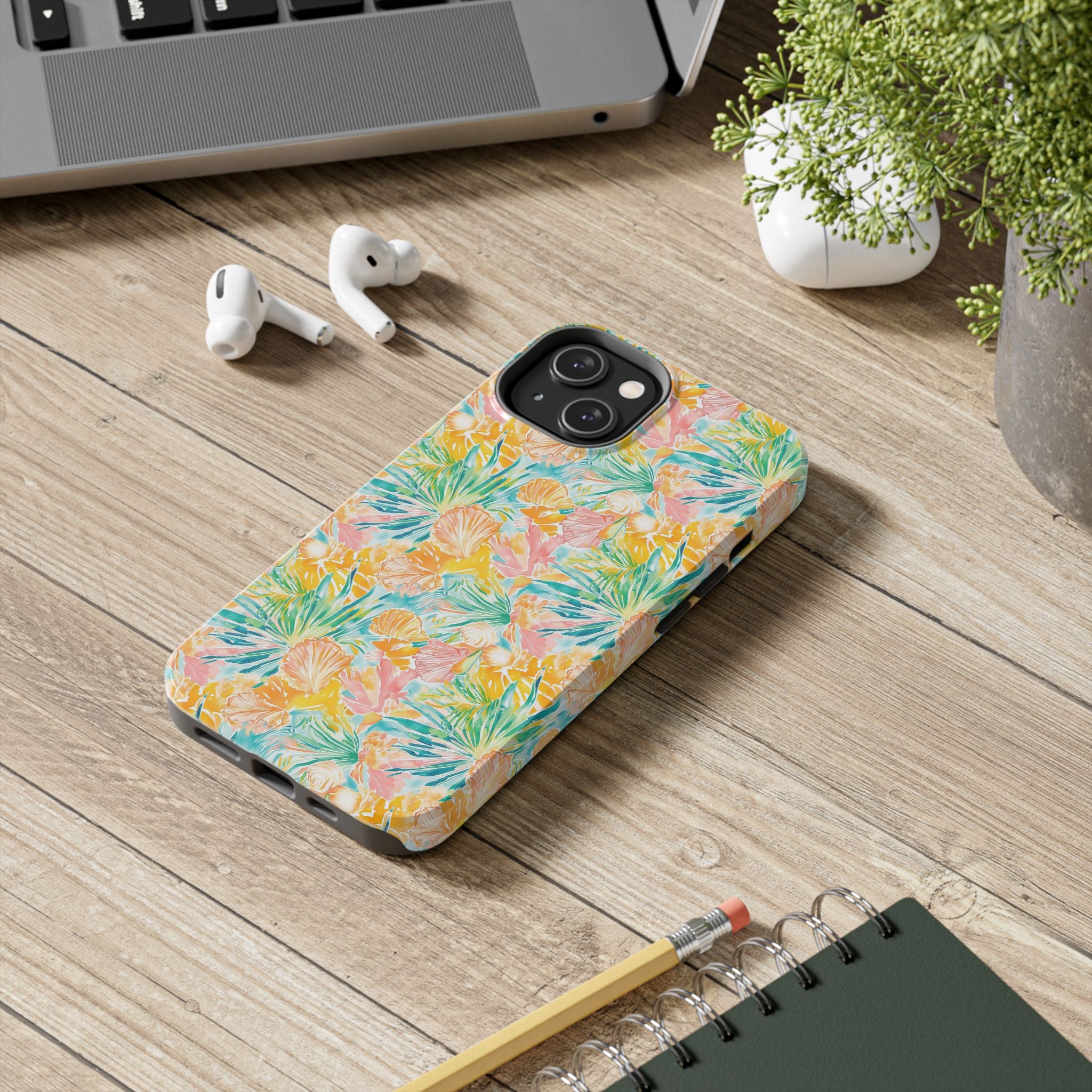 Neon Tropics- Tough Phone Cases, Floral Phone Covers, Summer Accessories, Stylish Phone Protection, Gifts for Her