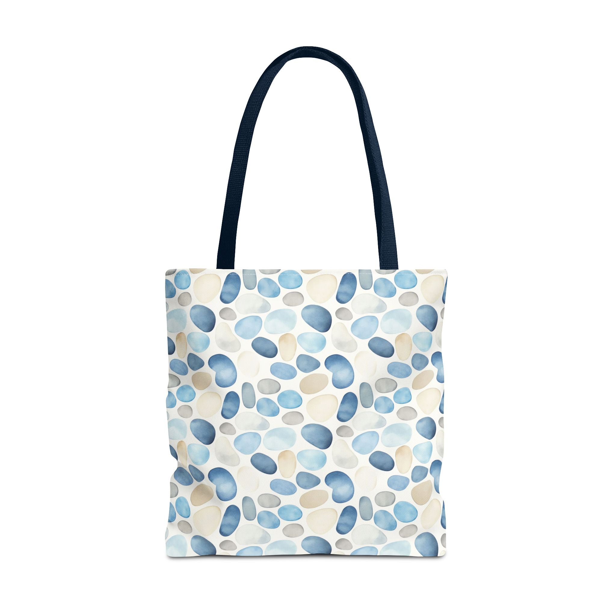 Cobble stone- Tote Bag with Blue Pebble Design | Beach Bag, Grocery Tote, Shopping Bag, Gift Bag, Eco-Friendly Tote