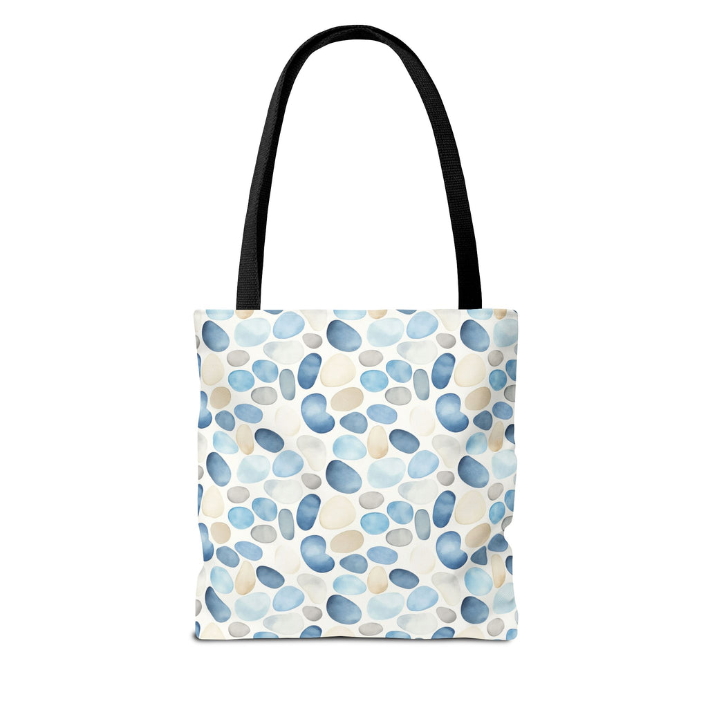 Cobble stone- Tote Bag with Blue Pebble Design | Beach Bag, Grocery Tote, Shopping Bag, Gift Bag, Eco-Friendly Tote